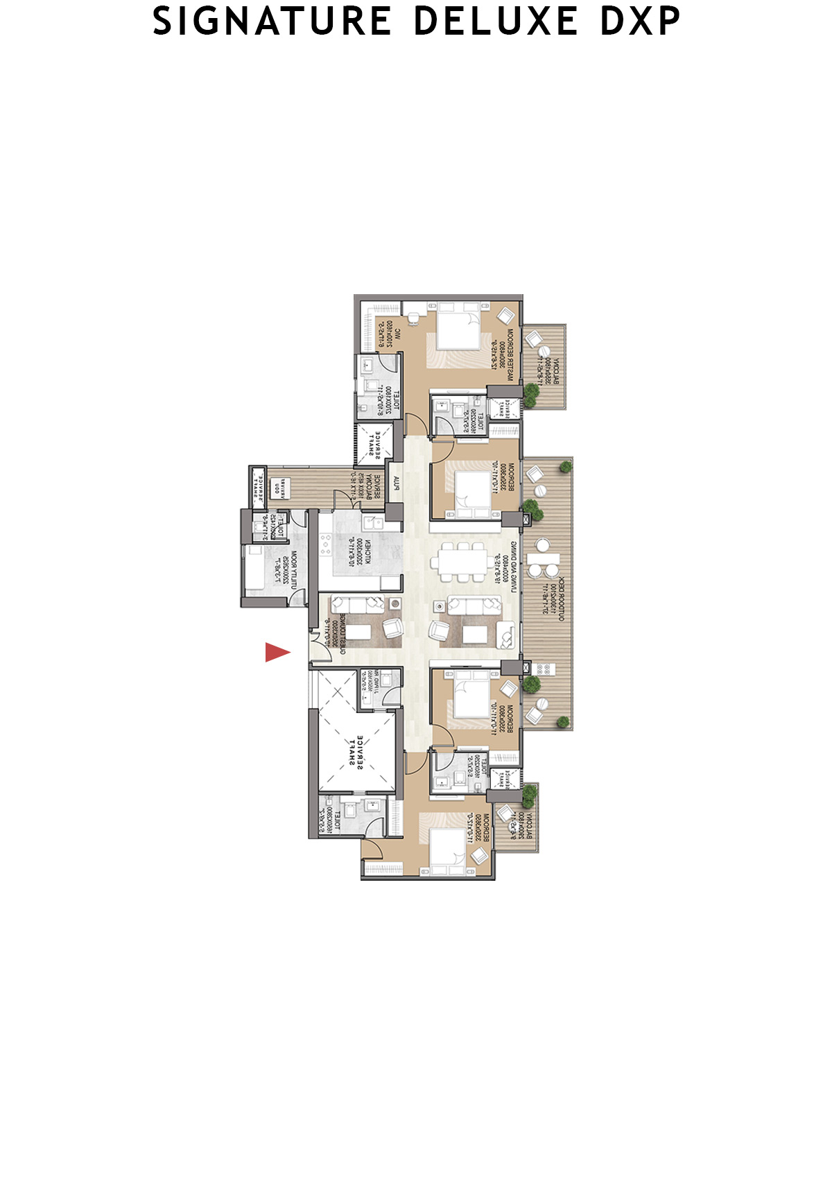Signature Deluxe DXP Tower 8 Unit 202 Floor Plan