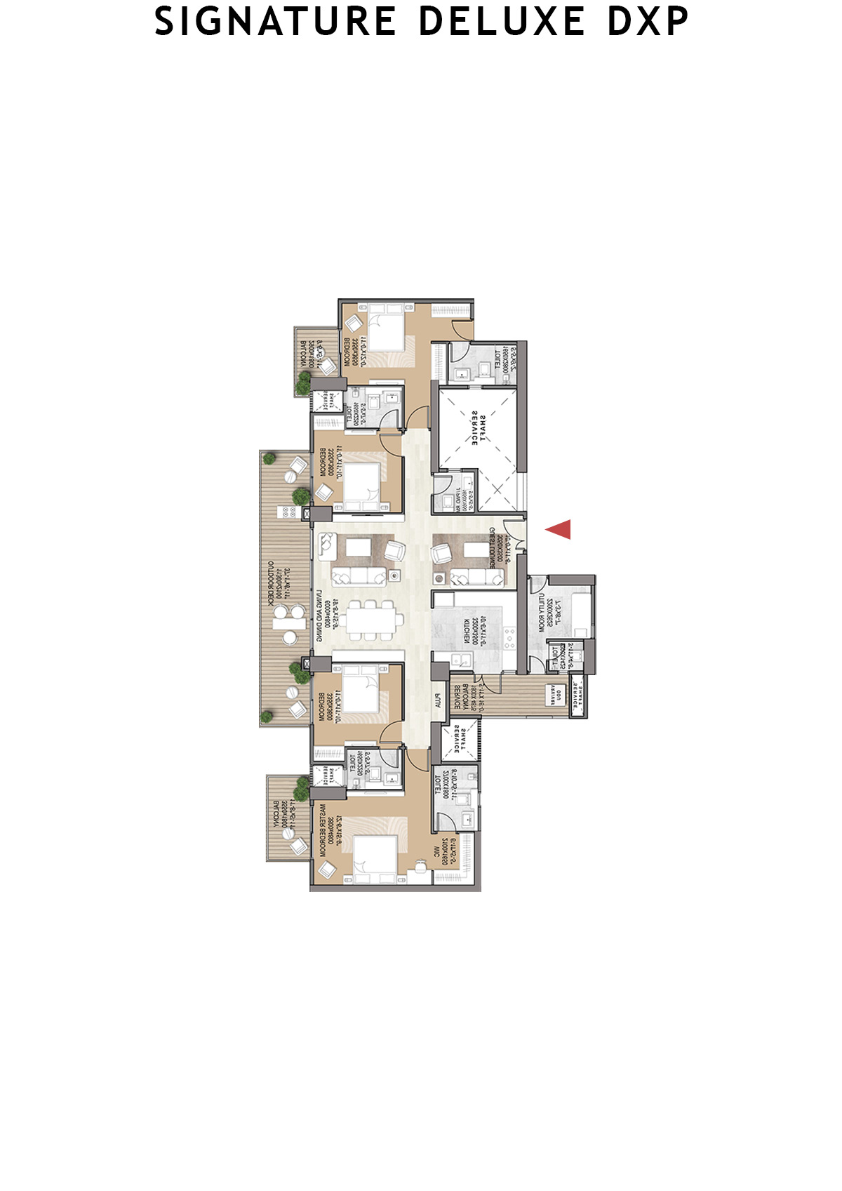 Signature Deluxe DXP Tower 8 Unit 204 Floor Plan