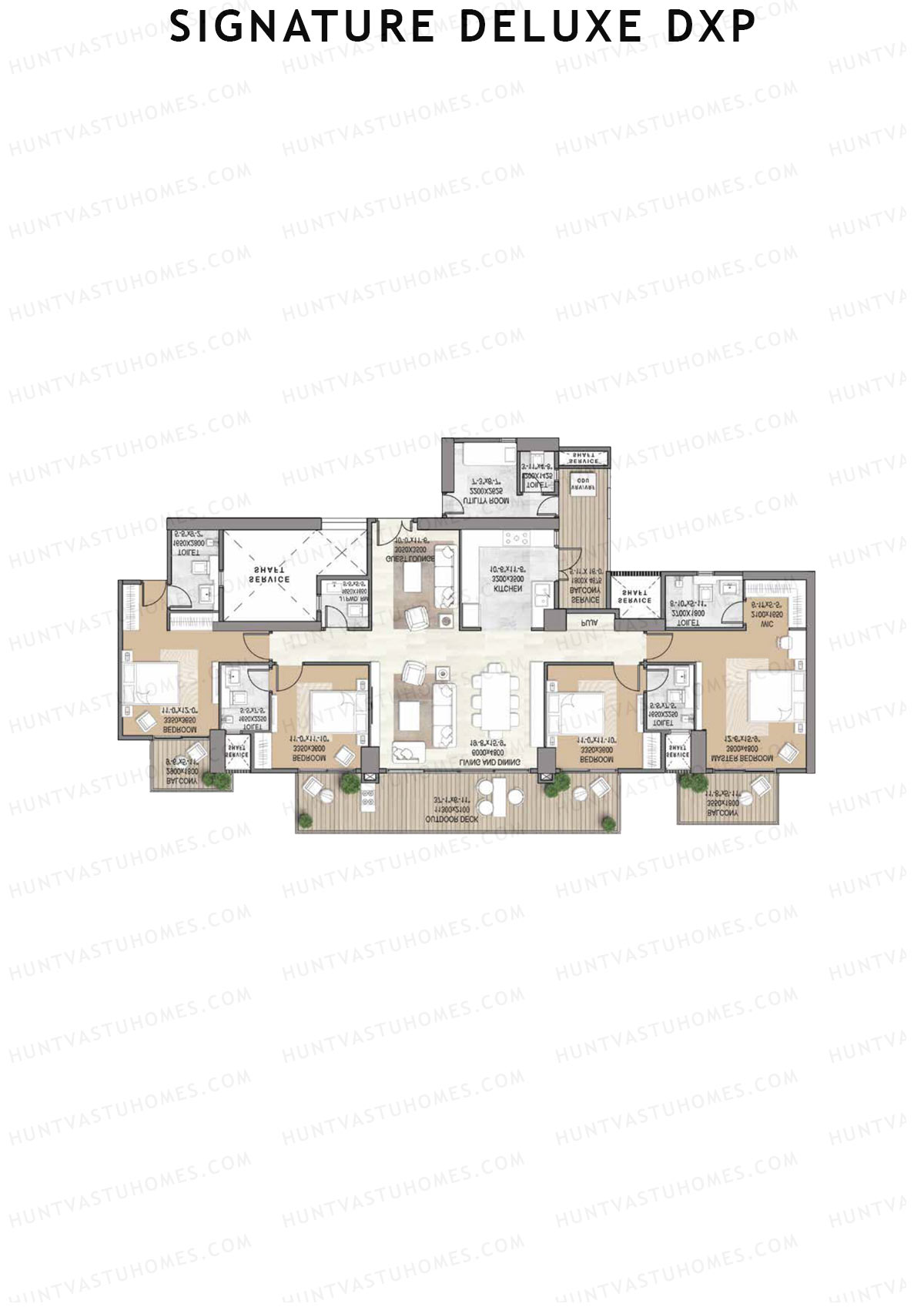 Signature Deluxe DXP Tower 8 Unit 4 Floor Plan