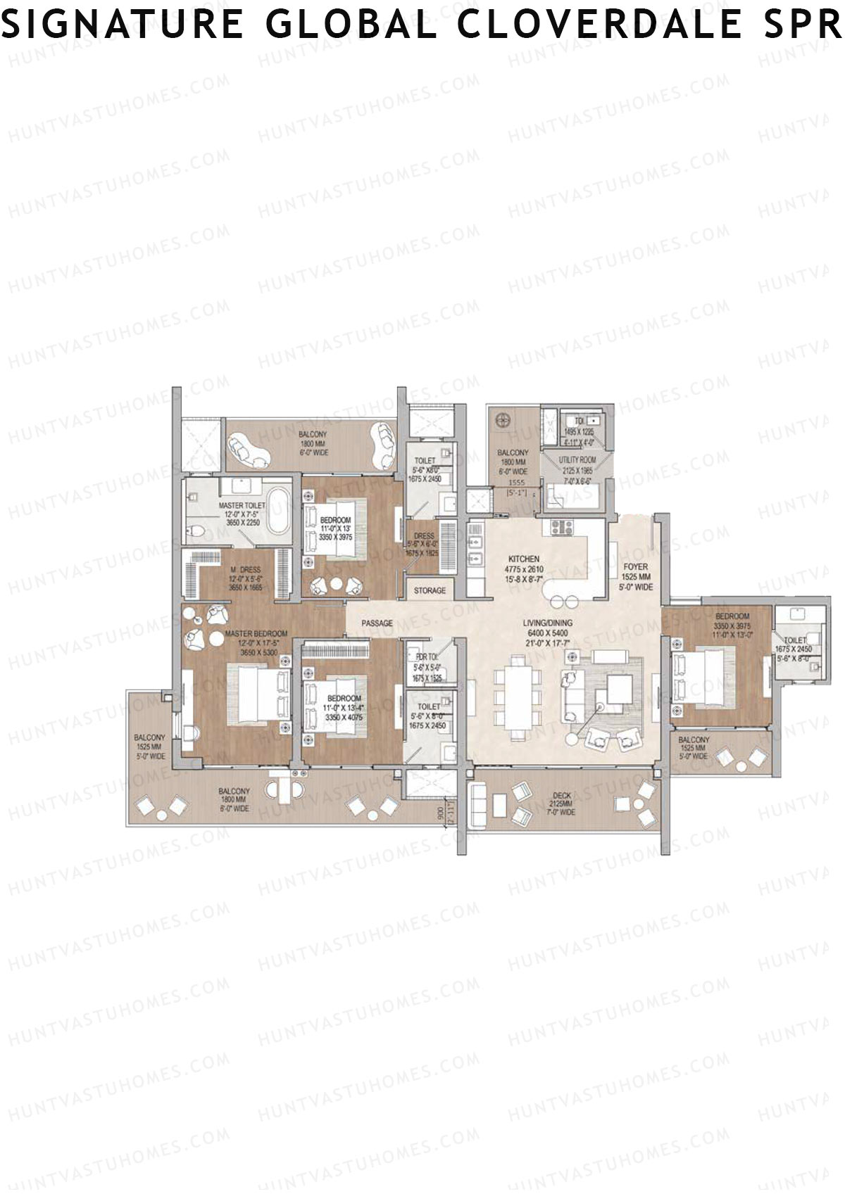 Signature Global Cloverdale SPR Tower 1 Unit 1 Floor Plan