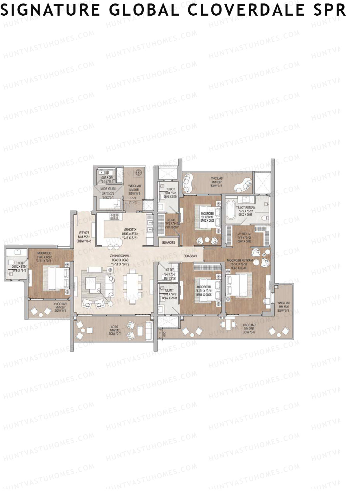 Signature Global Cloverdale SPR Tower 1 Unit 2 Floor Plan