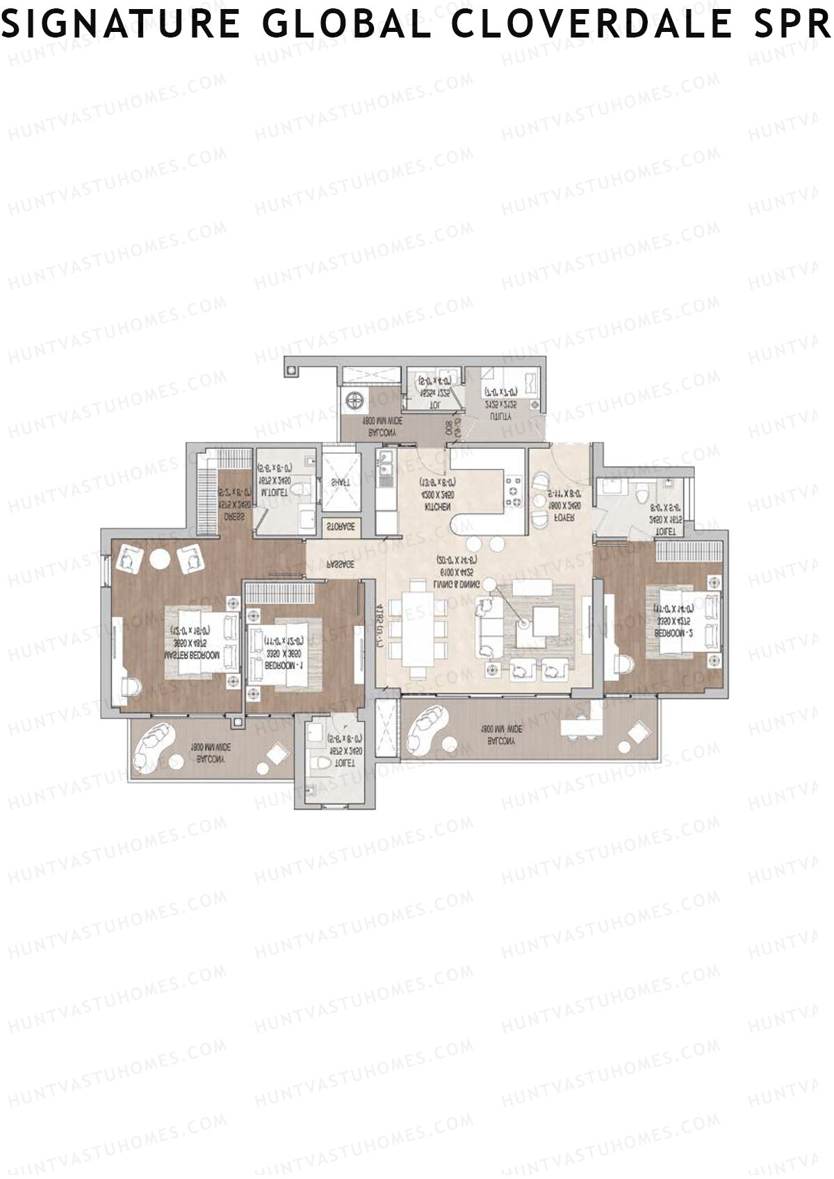Signature Global Cloverdale SPR Tower 9 Unit 4 Floor Plan