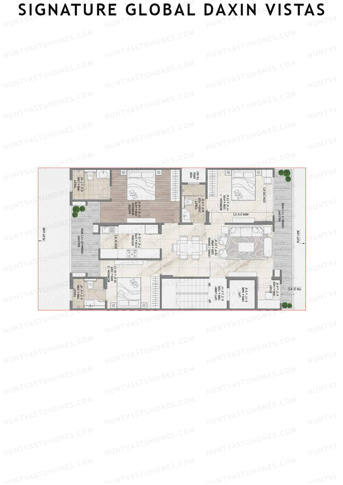Signature Global Daxin Vistas Block 359-367 Unit 367 (Type A) Floor Plan