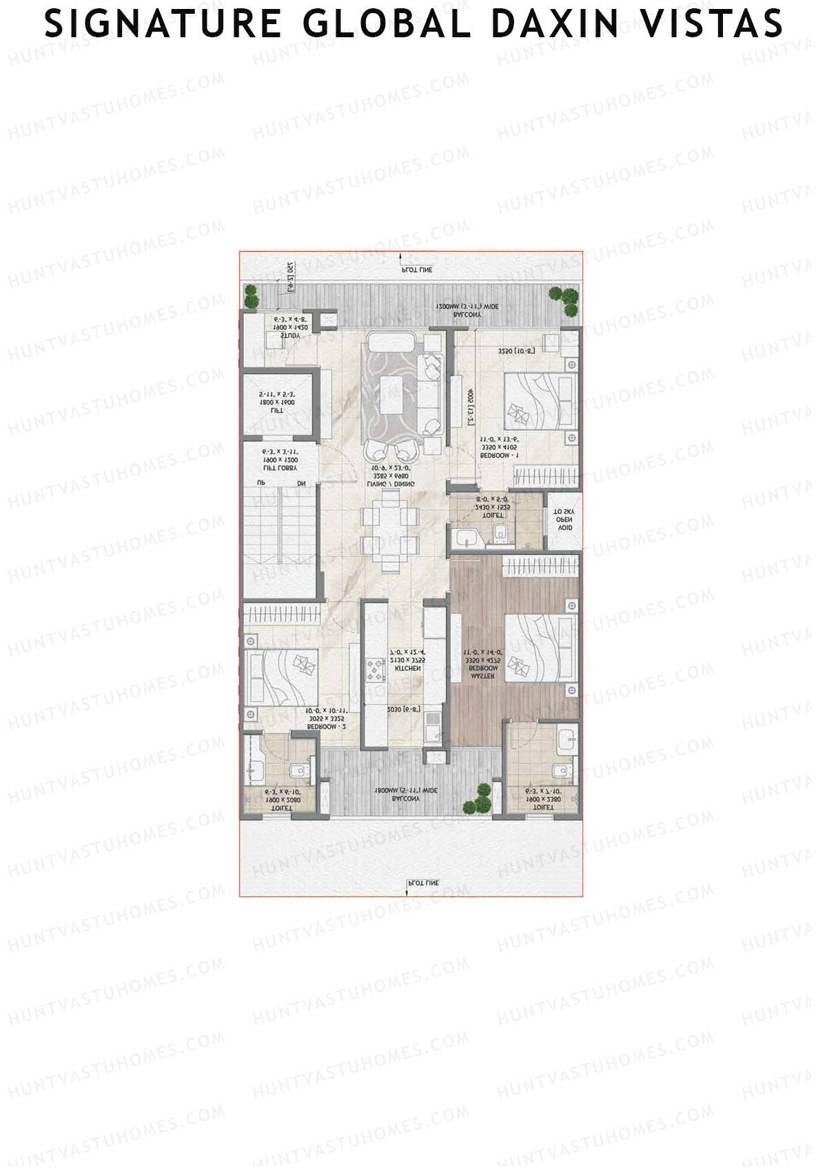 Signature Global Daxin Vistas Block 576-580 Unit 577 (Type A) Floor Plan