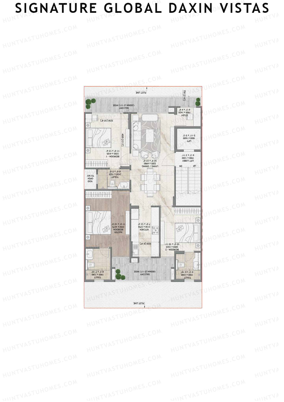 Signature Global Daxin Vistas Block 576-580 Unit 578 (Type A) Floor Plan
