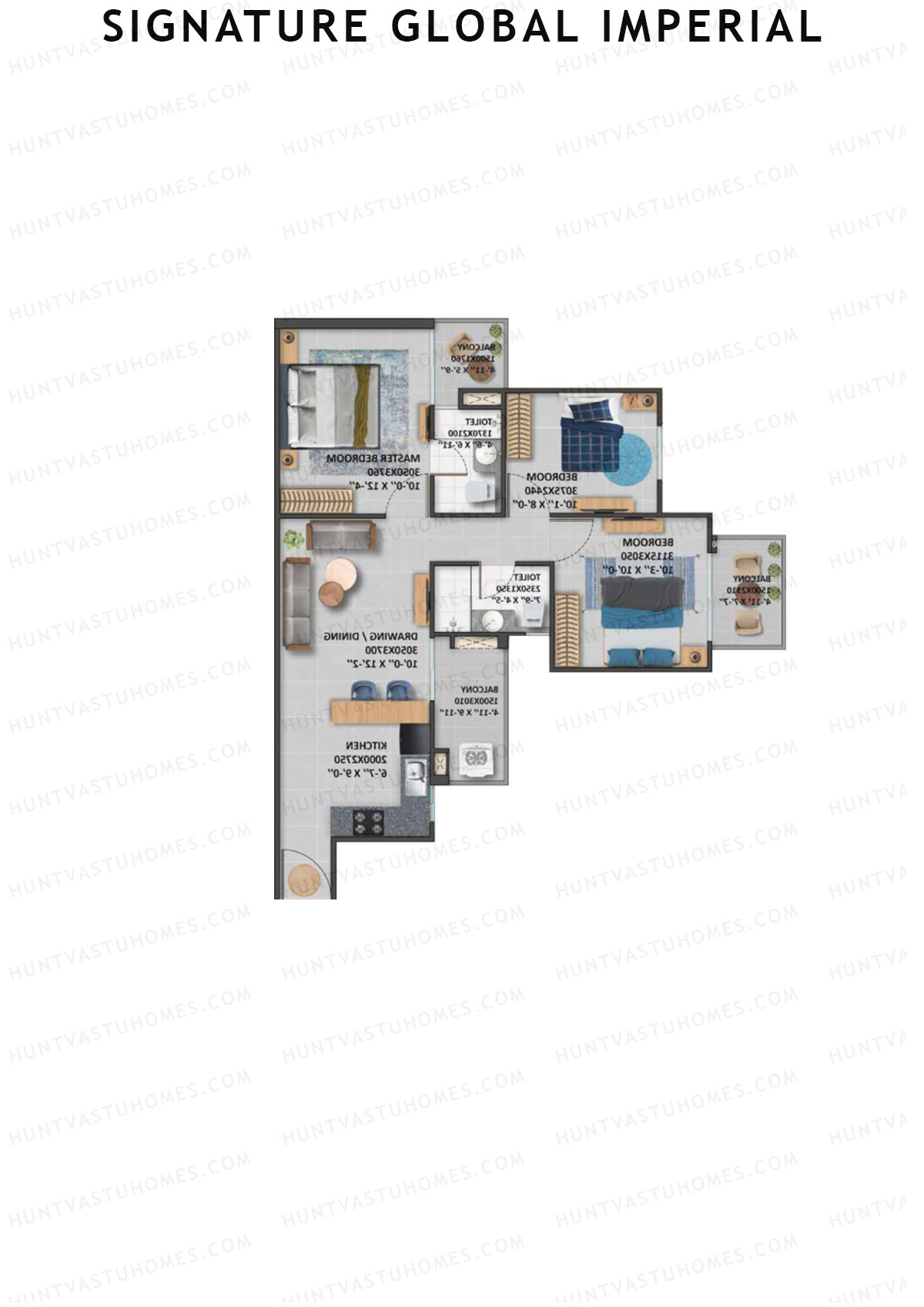 Signature Global Imperial Tower 3 Unit 1 Floor Plan