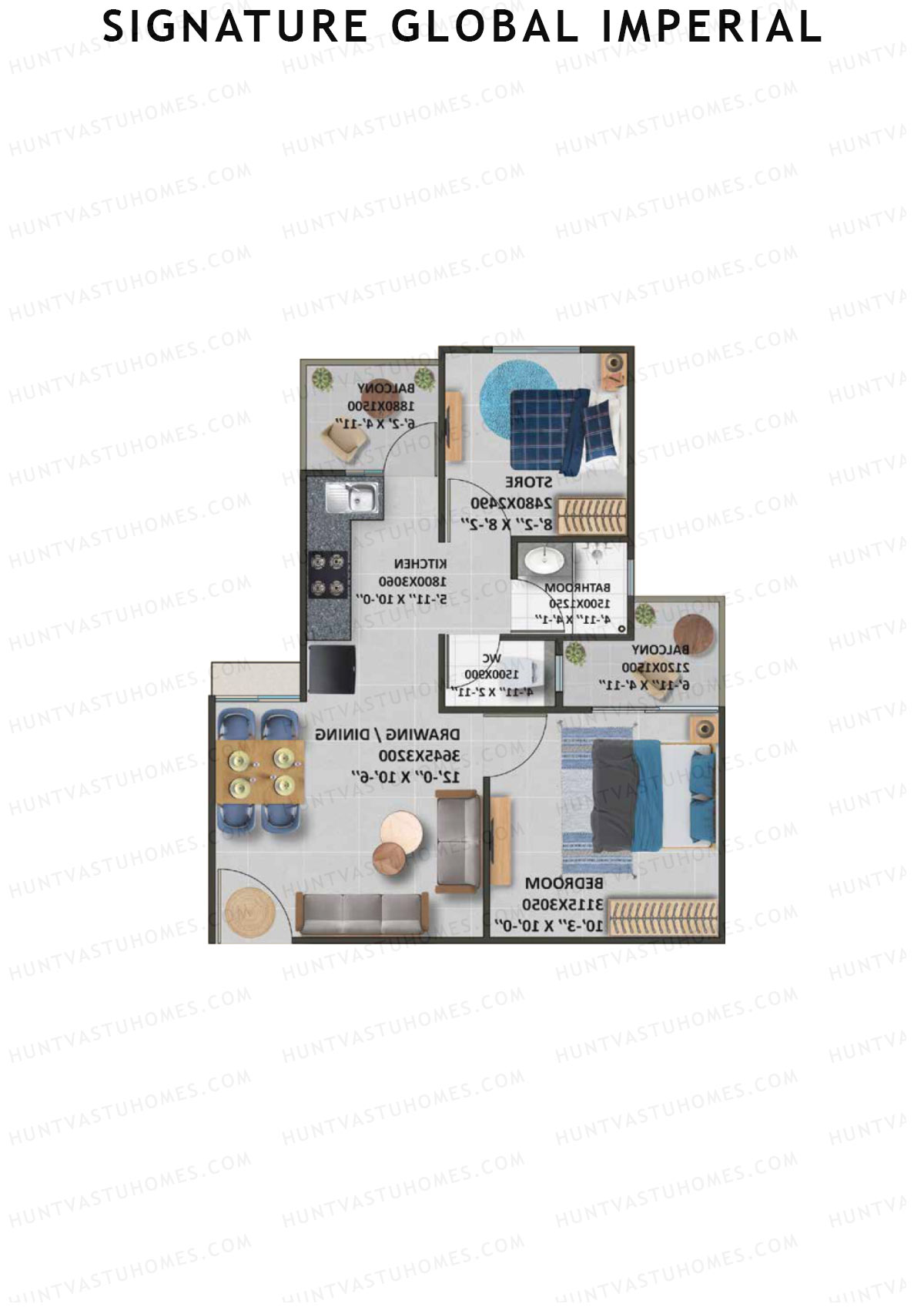Signature Global Imperial Tower 7 Unit 4 Floor Plan