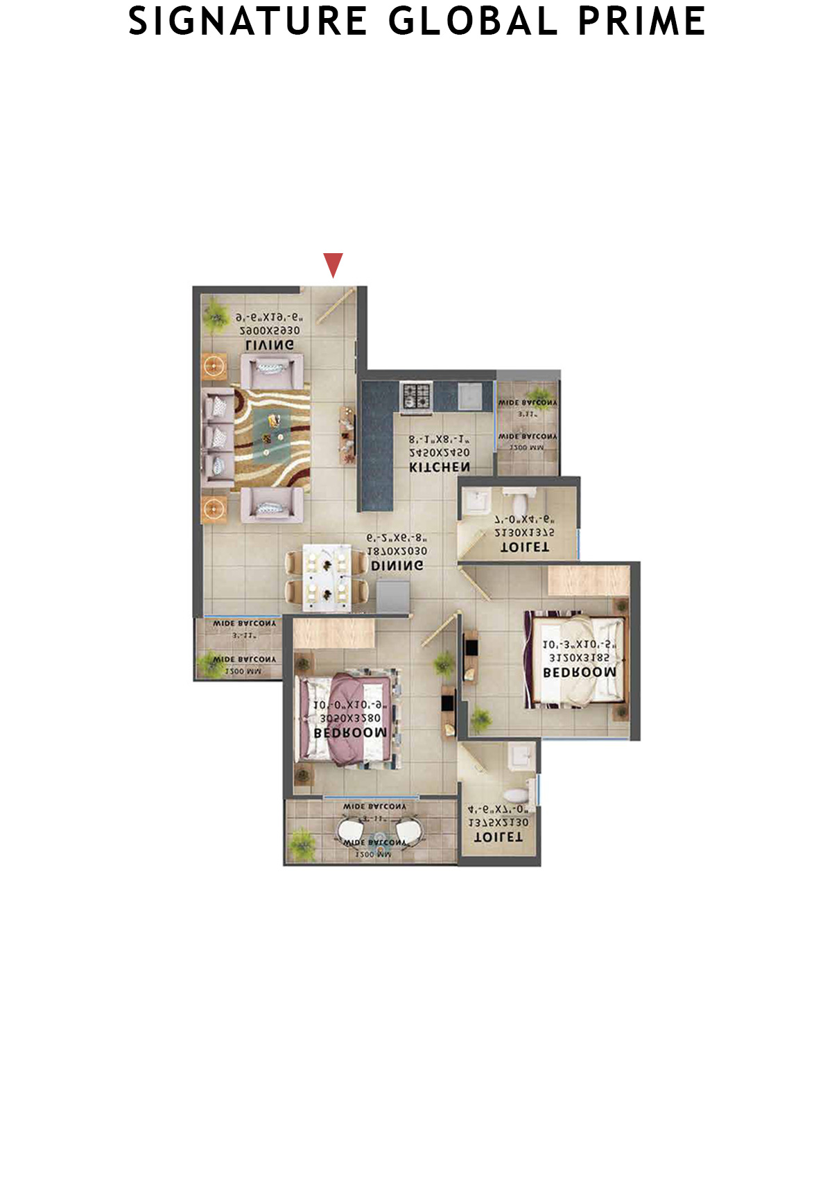 Signature Global Prime Tower C Unit 6 (Type 4) Floor Plan
