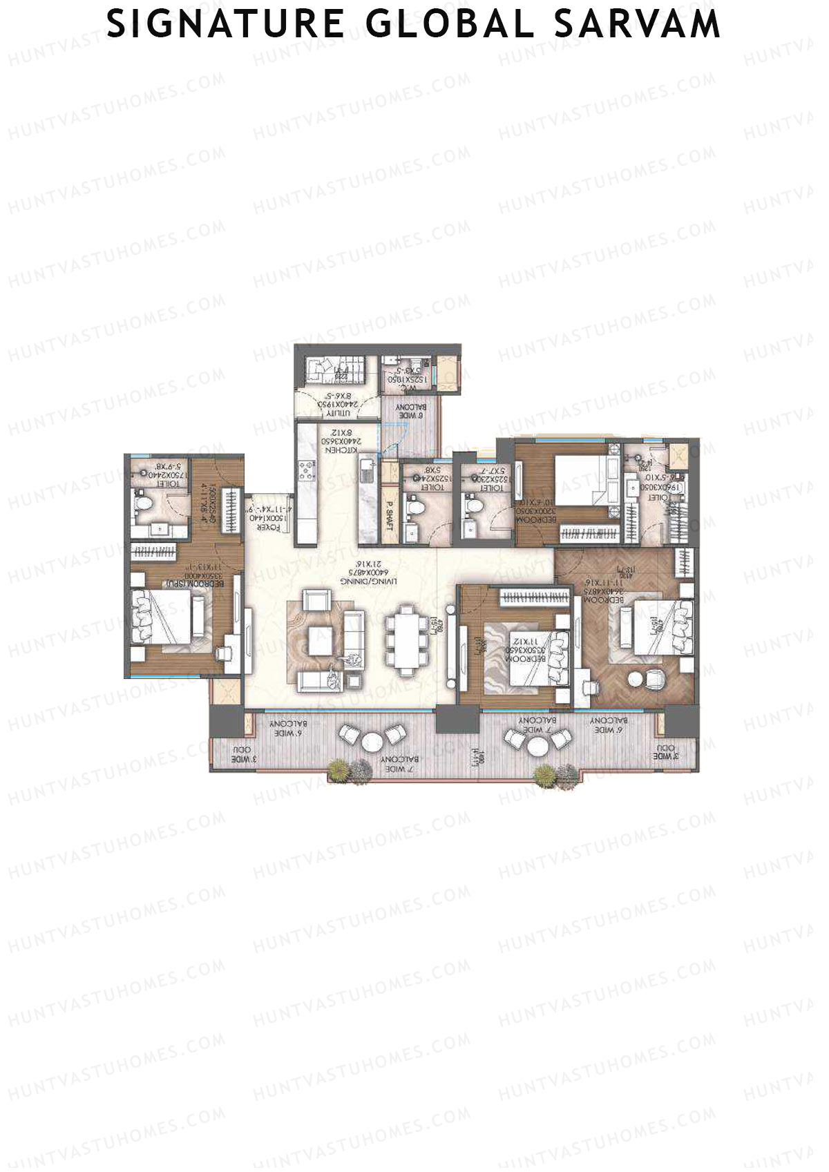 Signature Global Sarvam Tower 6 Unit 1 Floor Plan