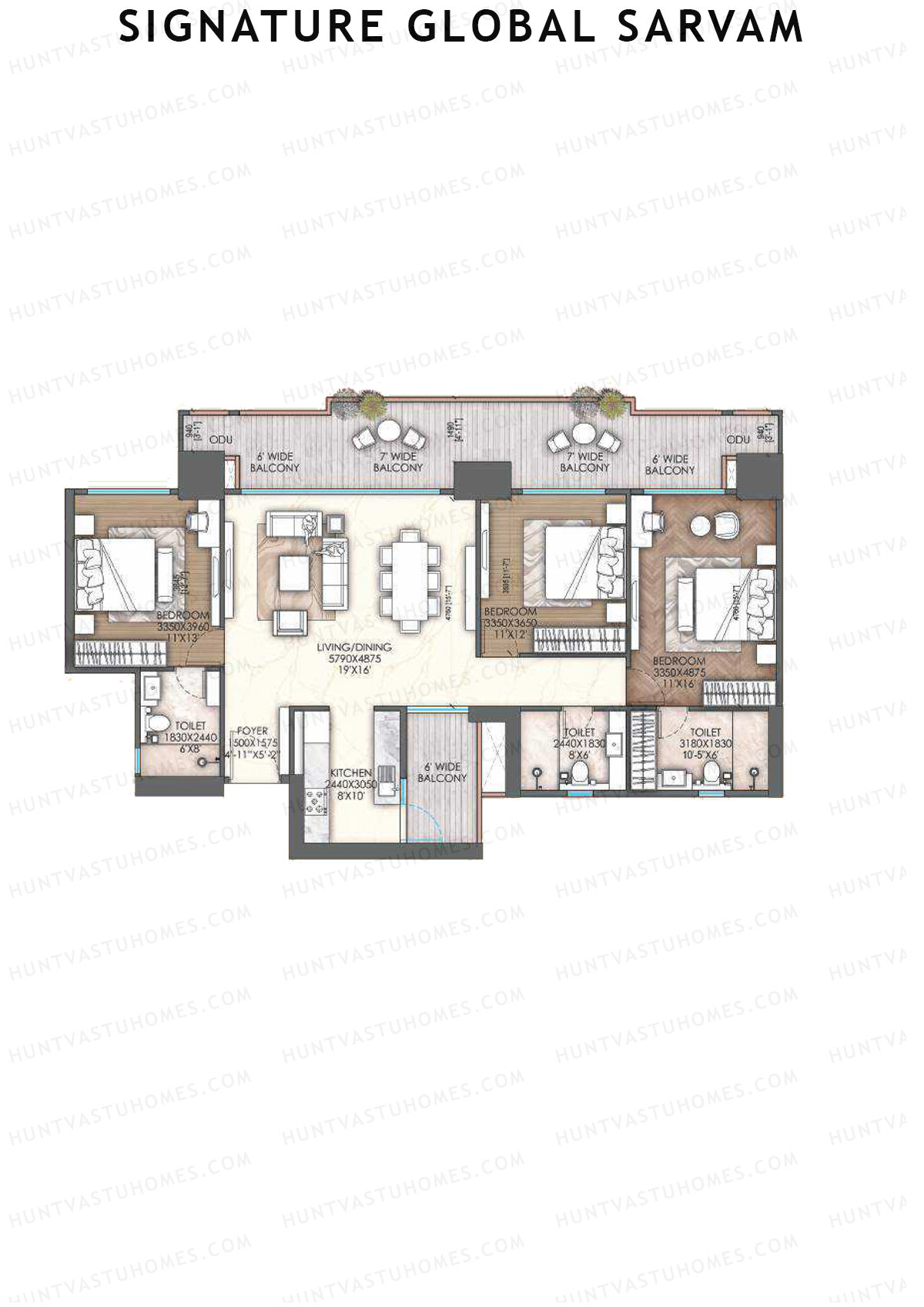 Signature Global Sarvam Tower 7 Unit 4 Floor Plan