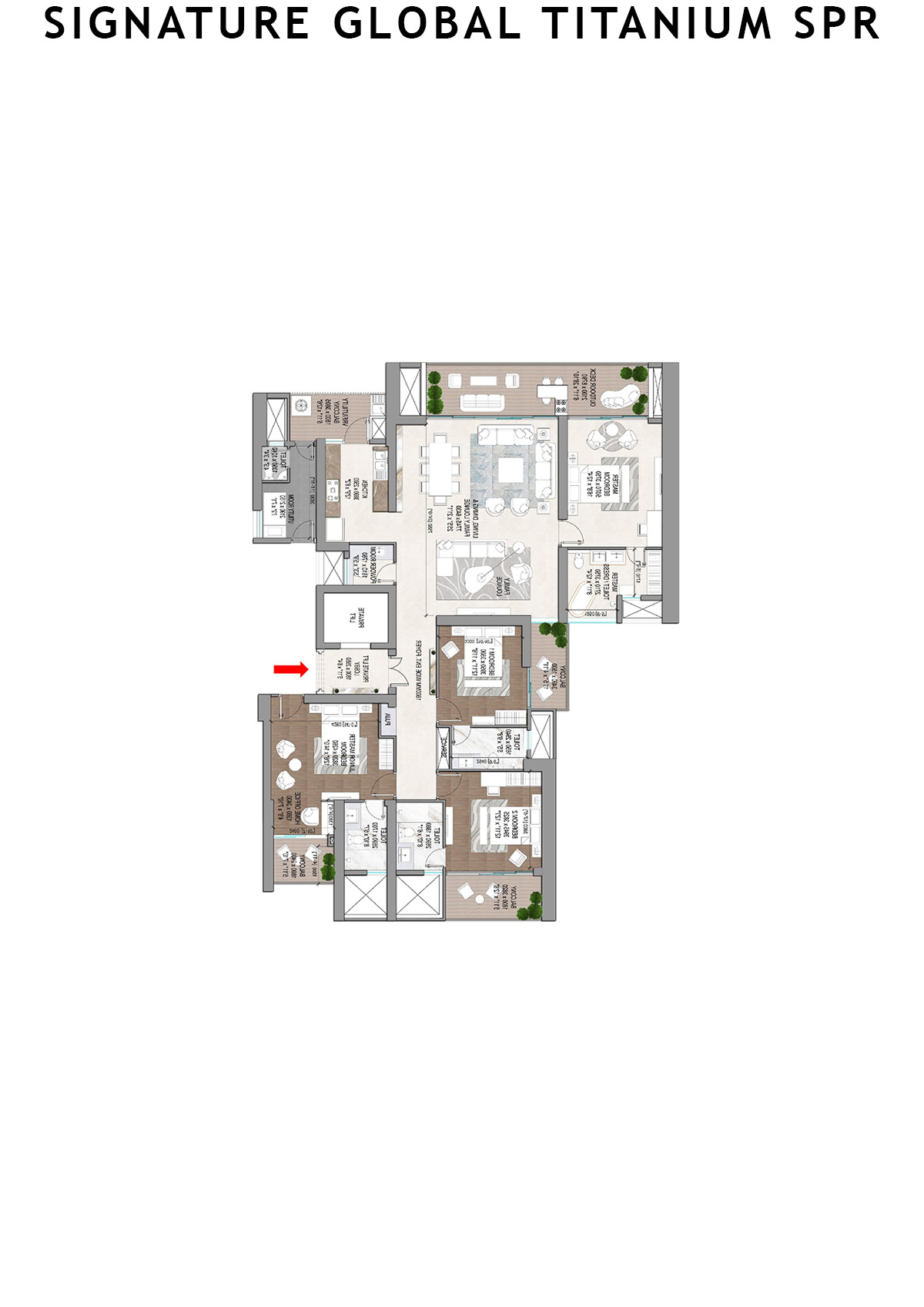 Signature Global Titanium SPR Tower 4 Unit 102 Floor Plan