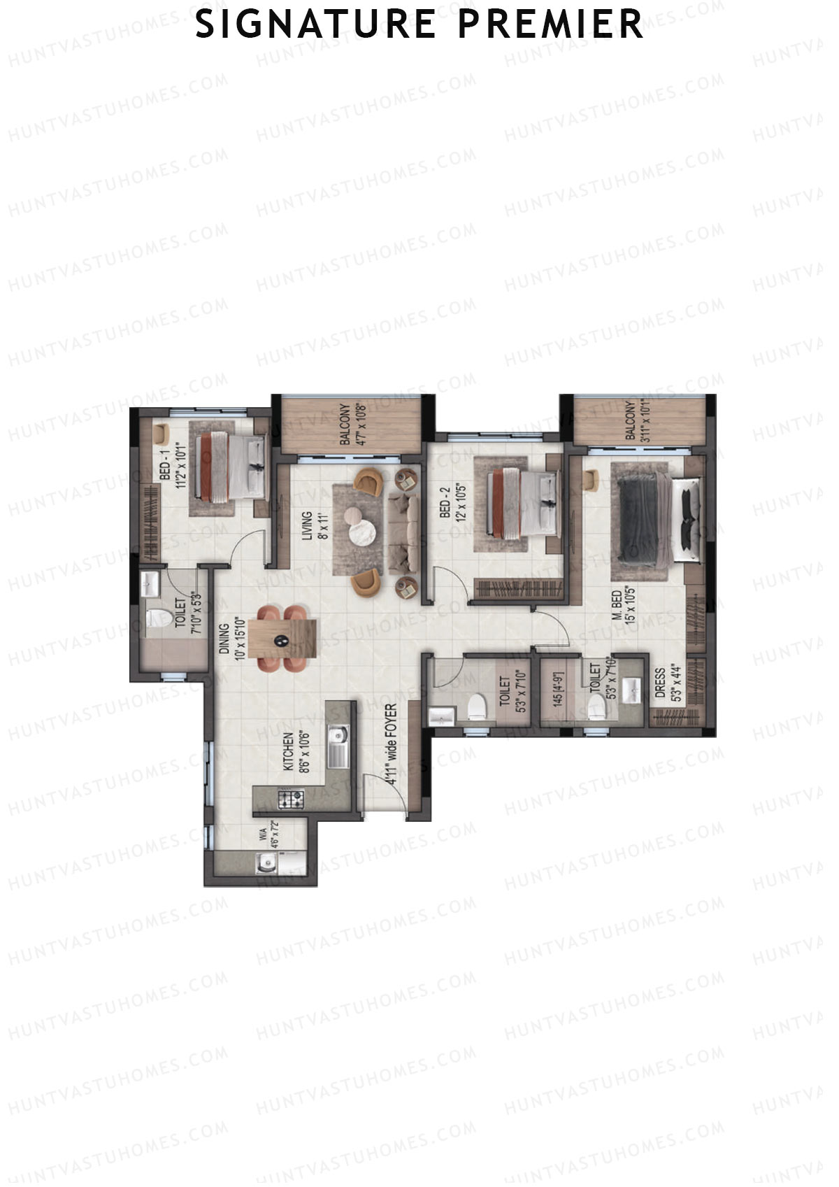 Signature Premier Tower 1 Unit 6  Floor Plan