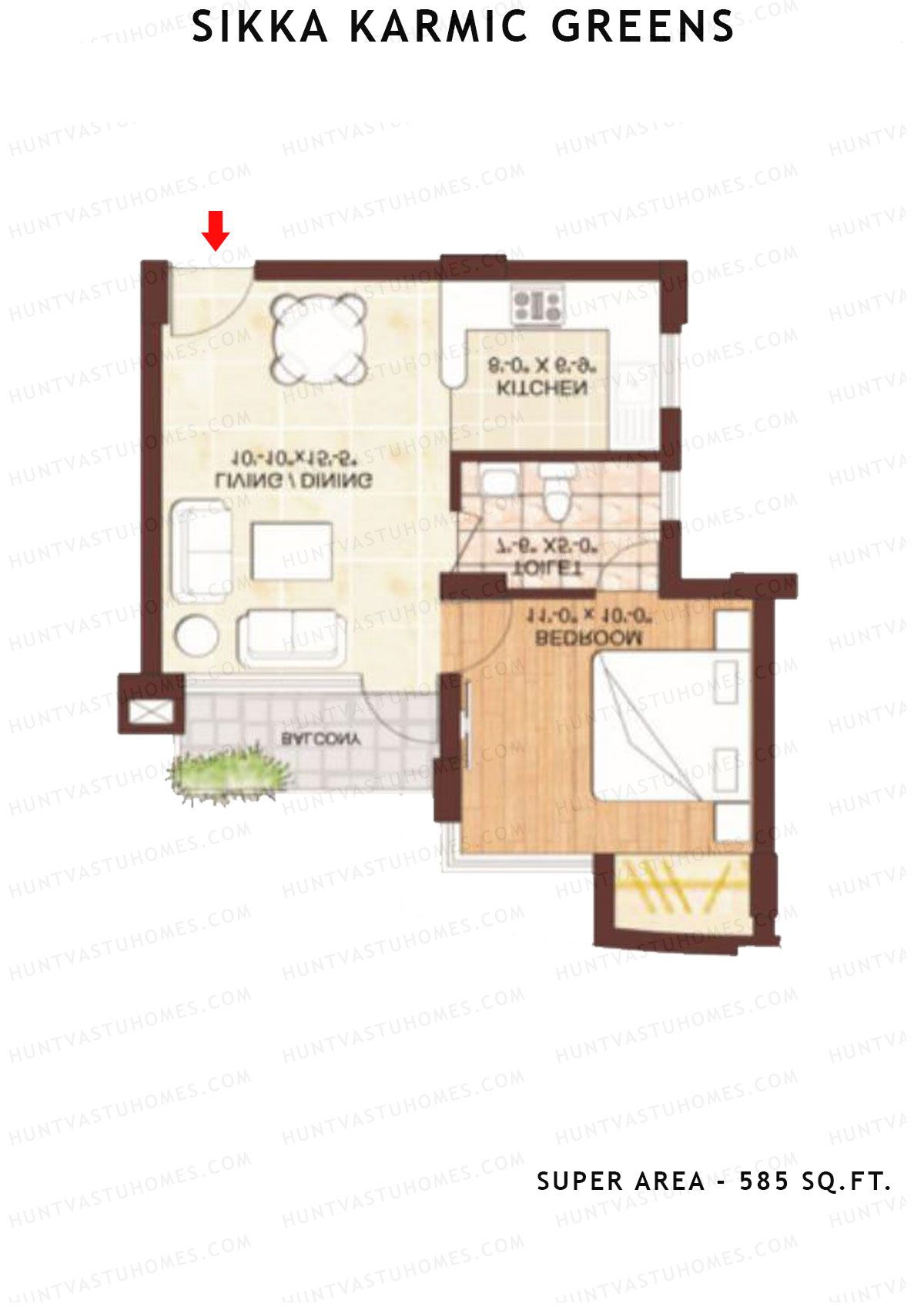 Sikka Karmic Greens Rejoice Unit 10 (Type I) Floor Plan