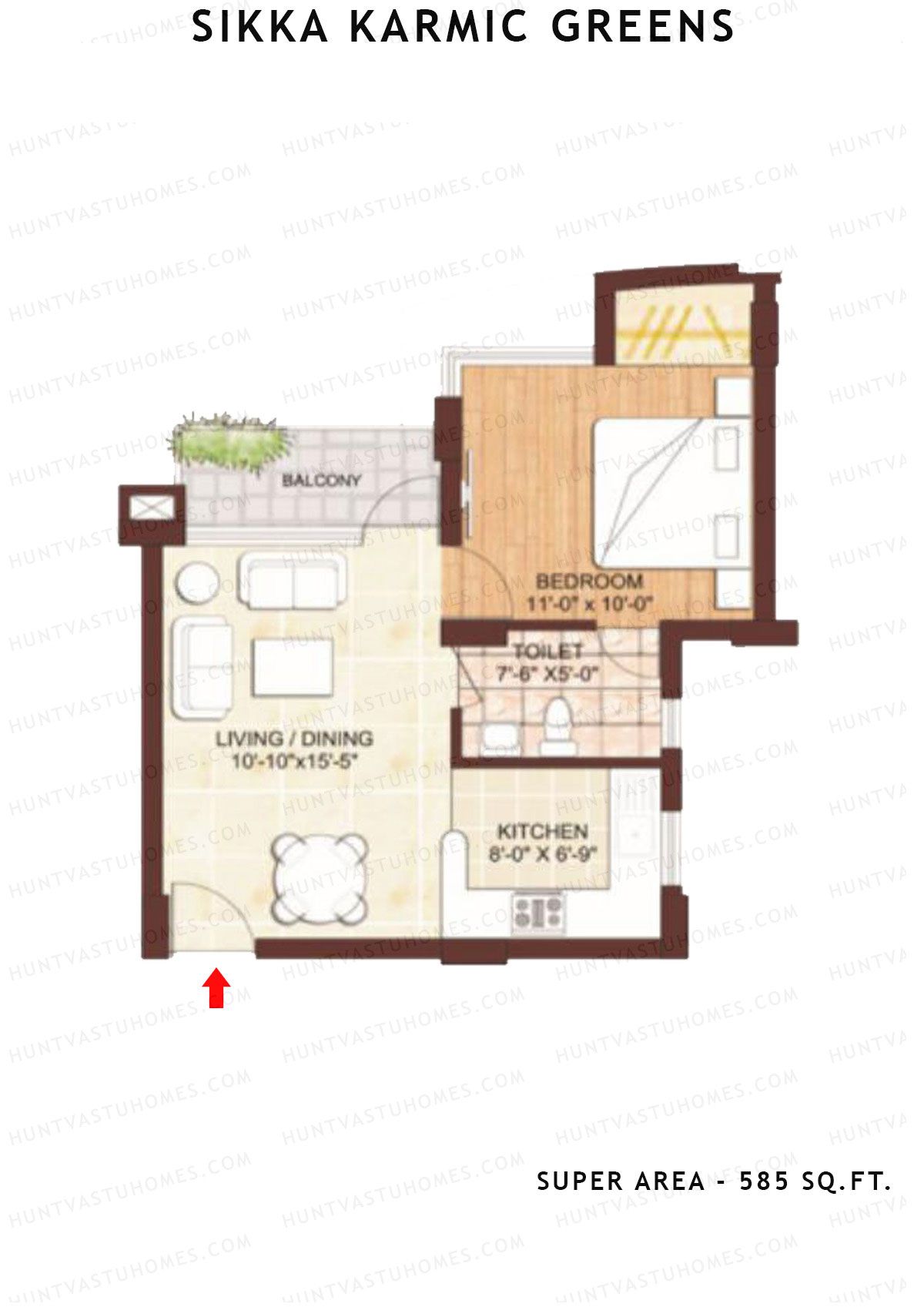 Sikka Karmic Greens Rejoice Unit 4 (Type I) Floor Plan