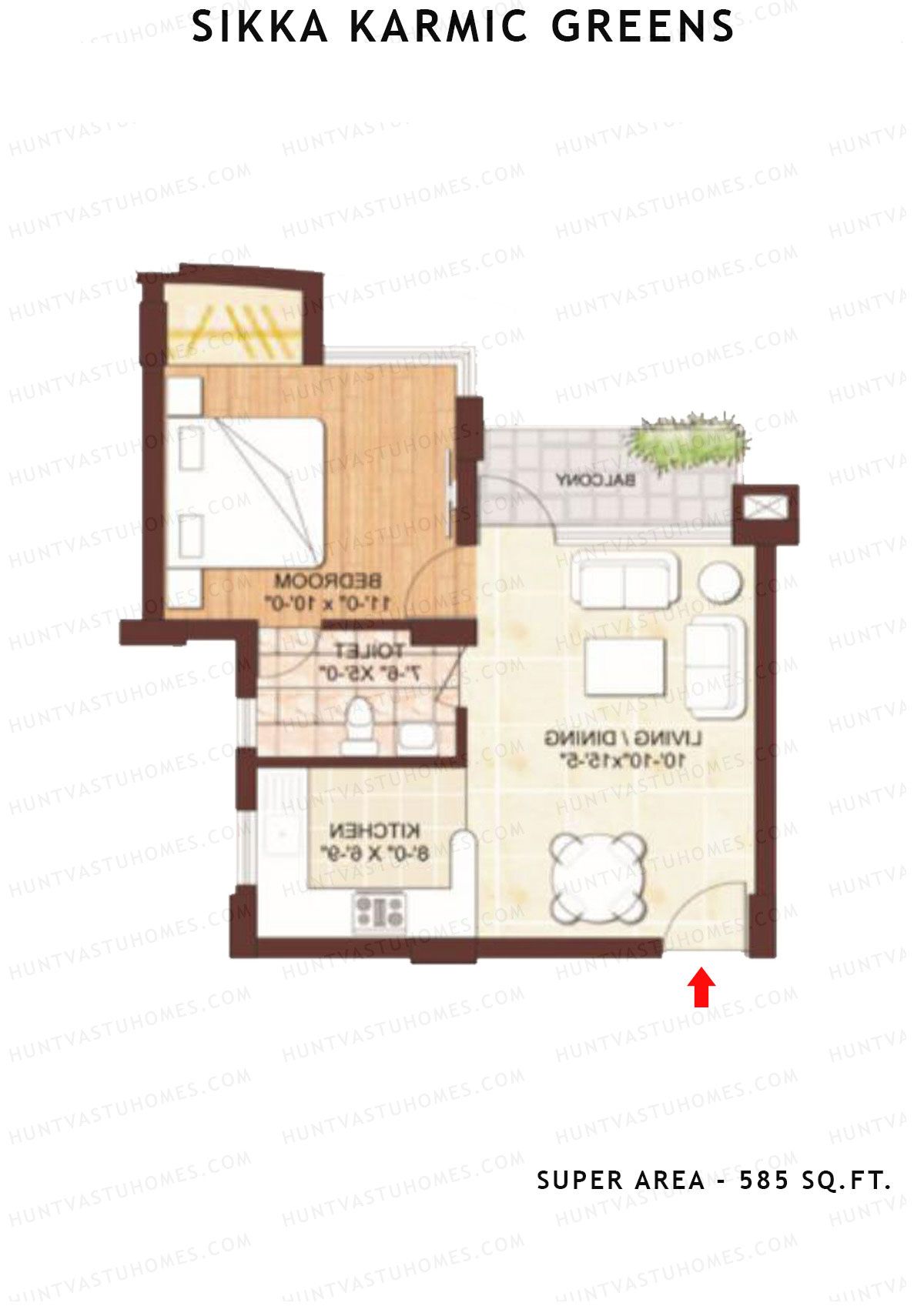 Sikka Karmic Greens Rejoice Unit 5 (Type I) Floor Plan