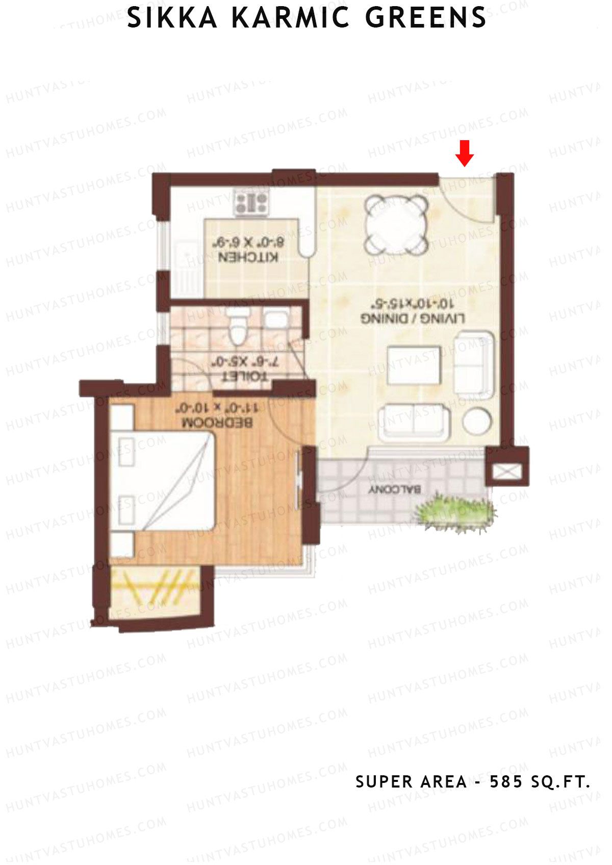 Sikka Karmic Greens Rejoice Unit 7 (Type I) Floor Plan