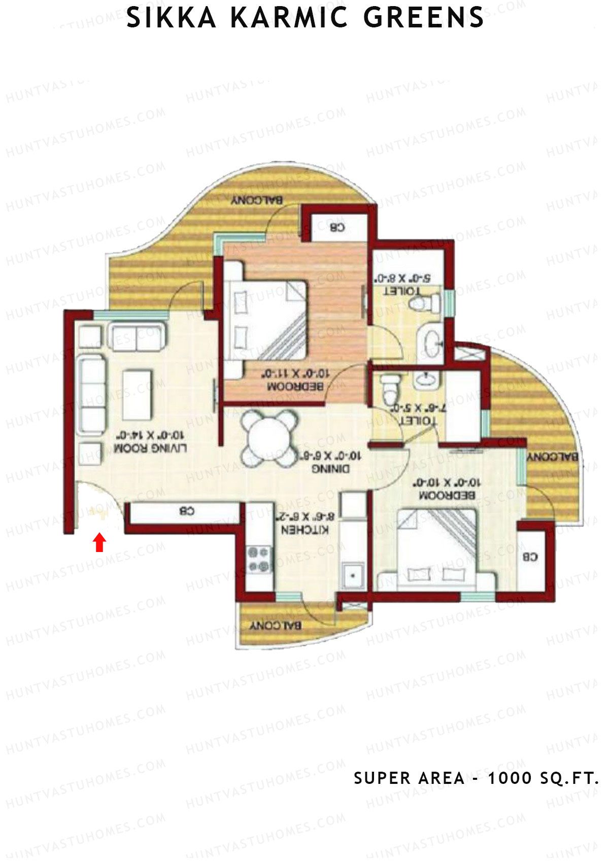 Sikka Karmic Greens Aspire Unit 2 (Type VI) Floor Plan