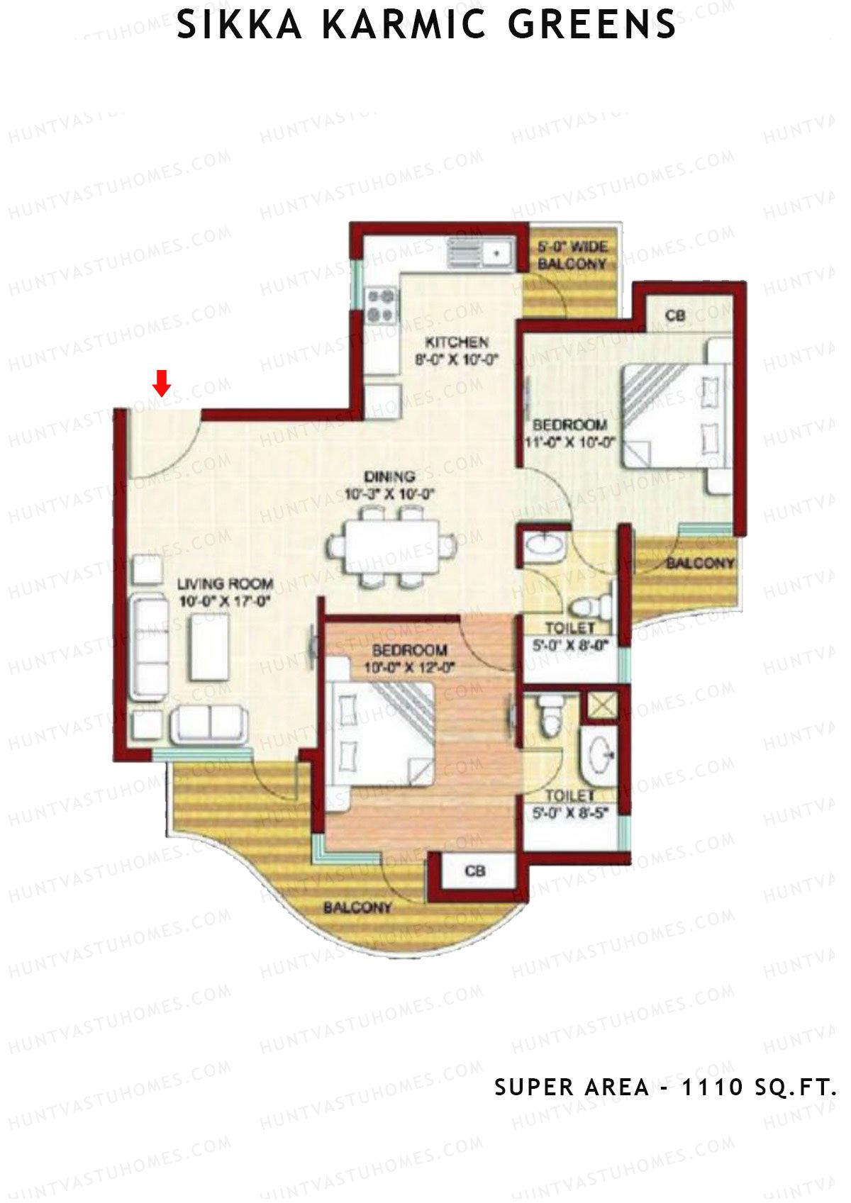 Sikka Karmic Greens Aspire Unit 3 (Type VII) Floor Plan