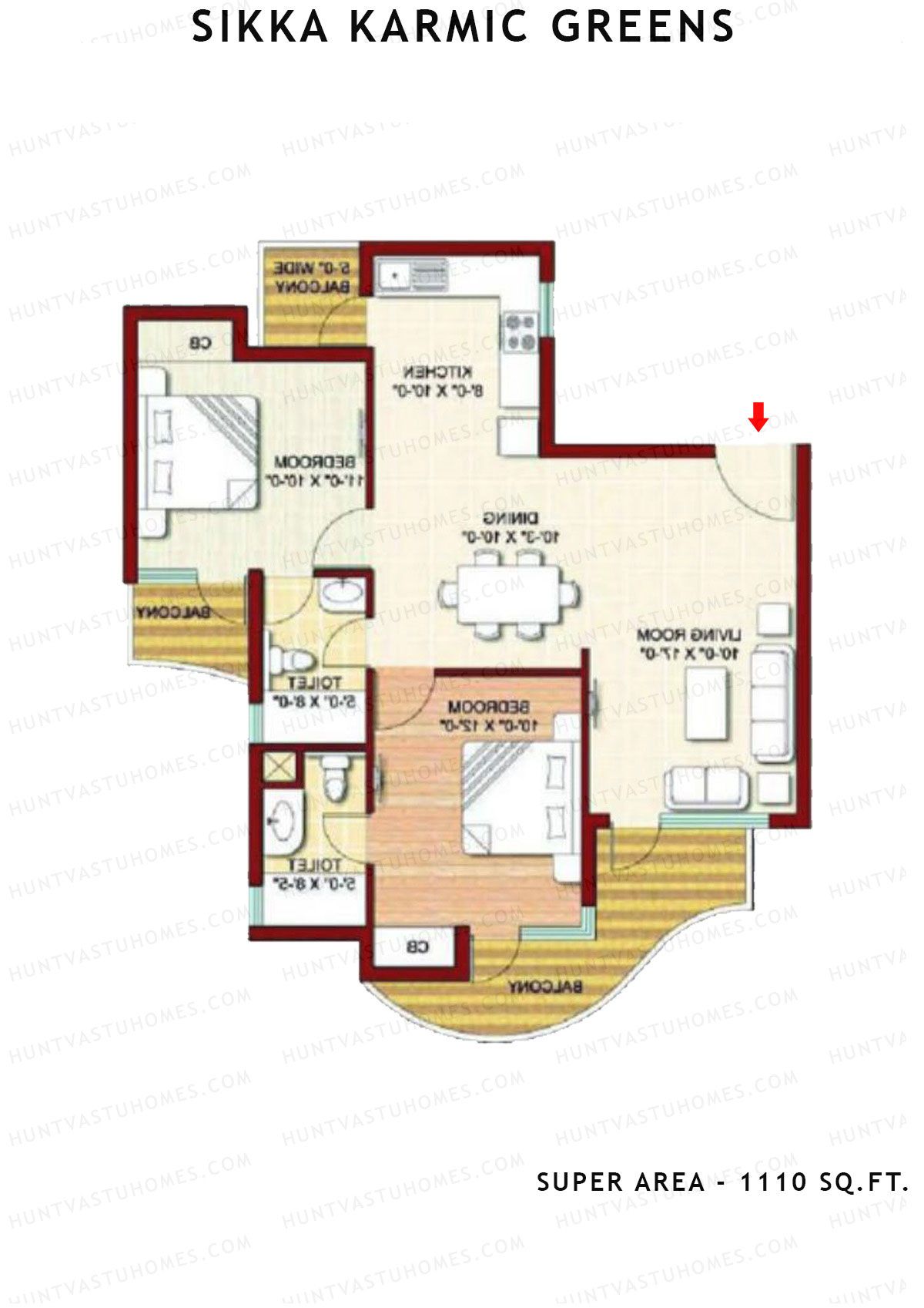 Sikka Karmic Greens Aspire Unit 4 (Type VII) Floor Plan