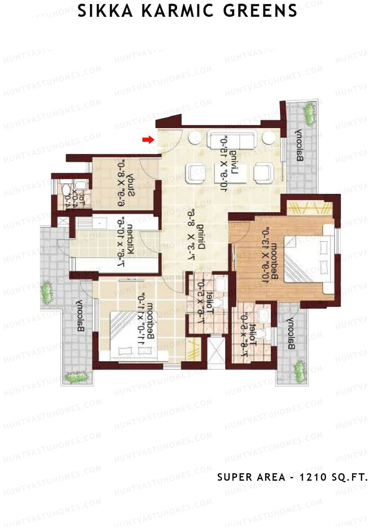 Sikka Karmic Greens Happiness Unit 8 (Type III) Floor Plan