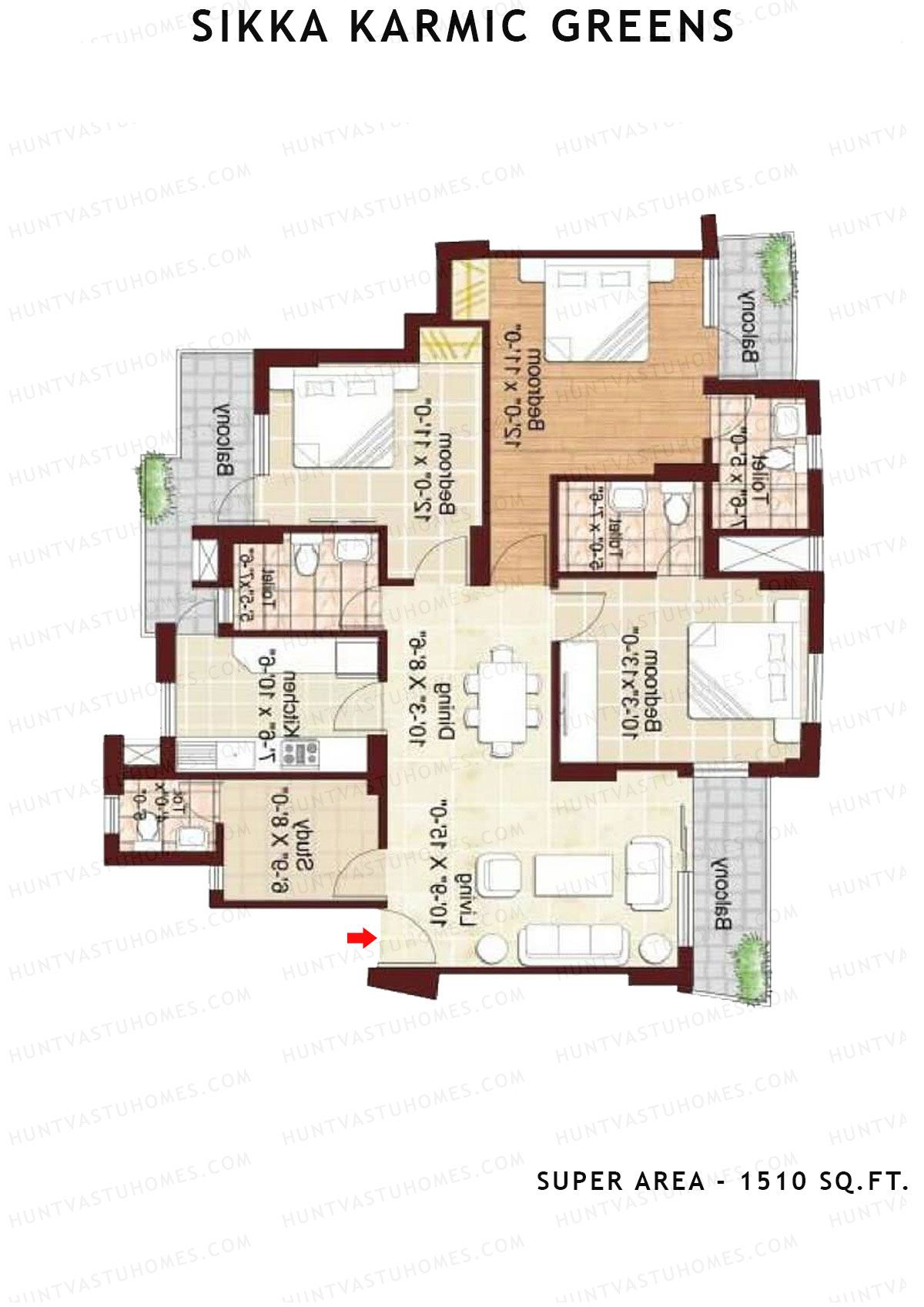 Sikka Karmic Greens Happiness Unit 7 (Type IV) Floor Plan