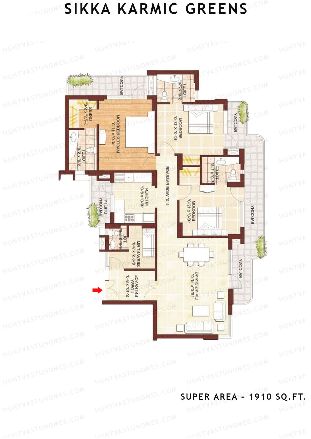 Sikka Karmic Greens Harmony Unit 3 (Type V) Floor Plan