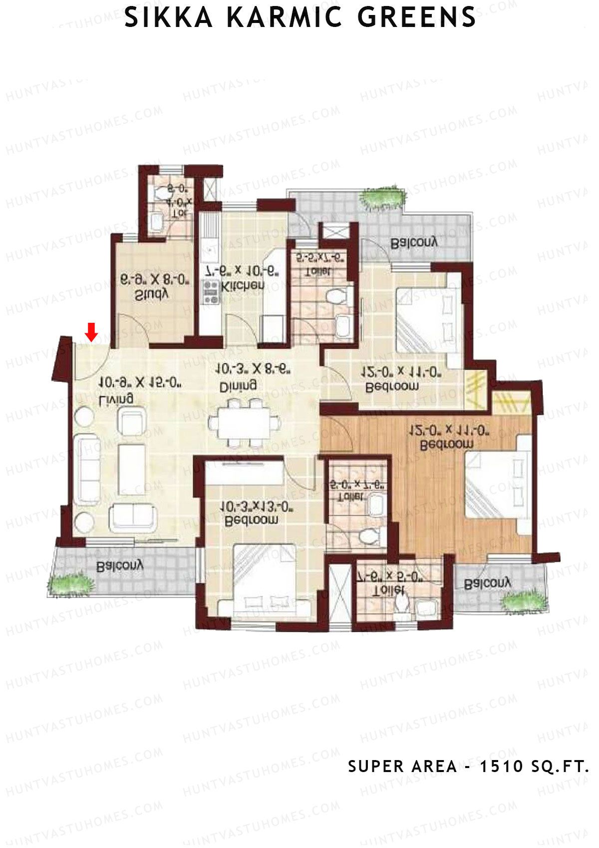 Sikka Karmic Greens Prosperity Unit 7 (Type IV) Floor Plan