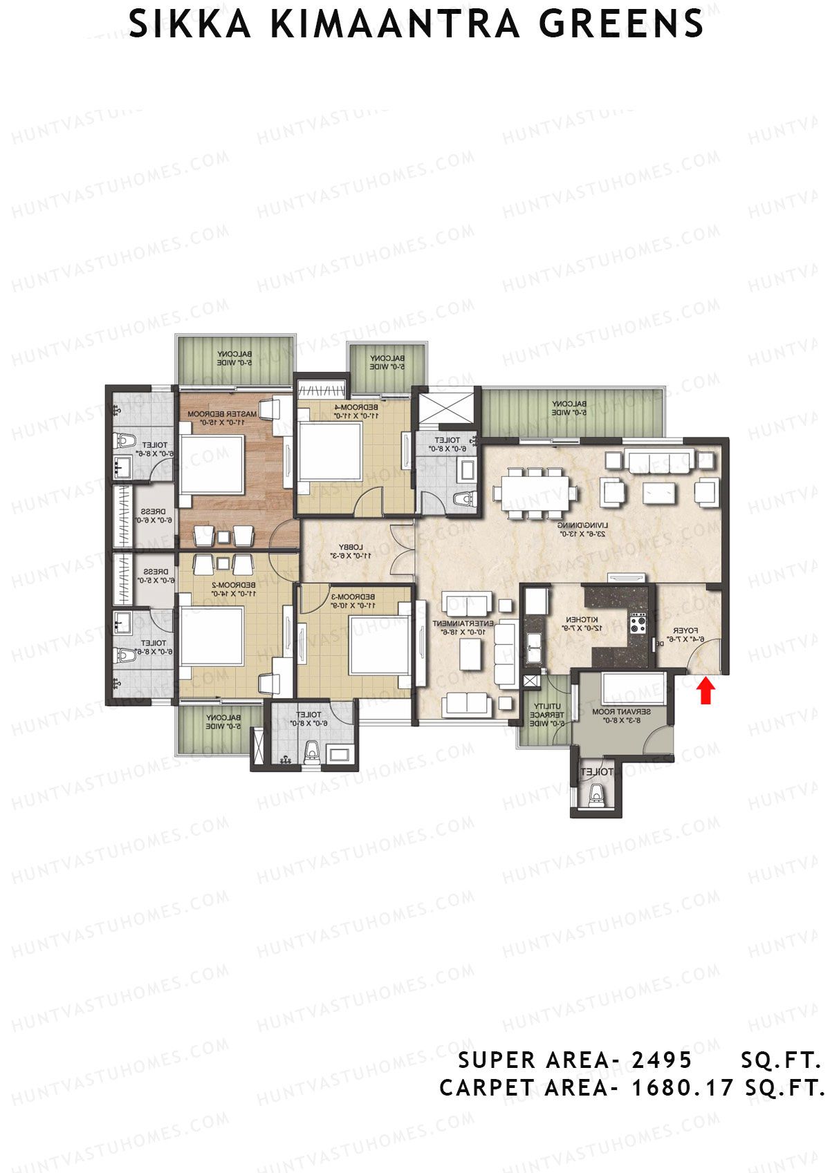 Sikka Kimaantra Greens Tower Samrat Unit 3 Floor Plan