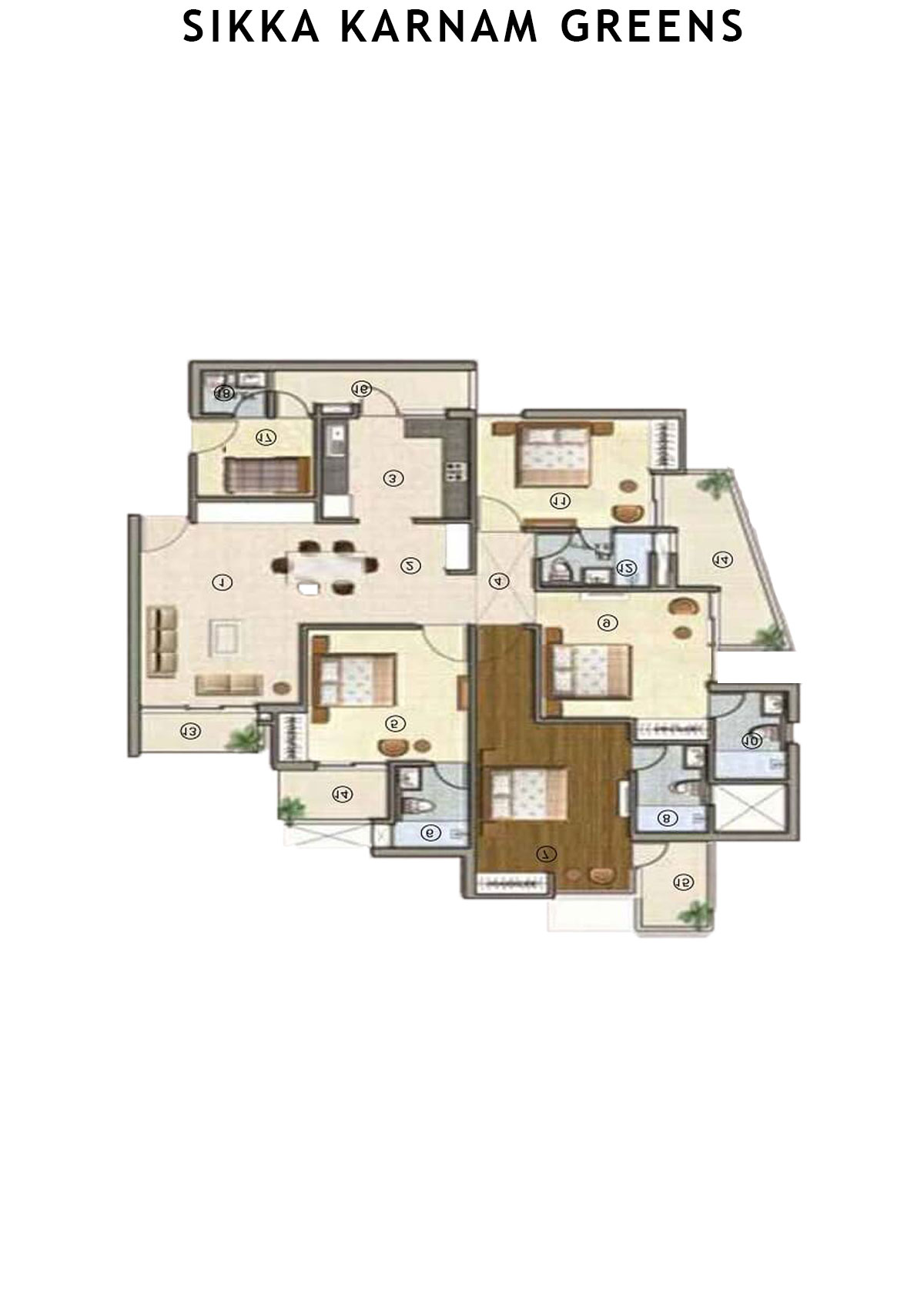 Sikka Karnam greens Dignity  Unit 3 (Type  7) Floor Plan