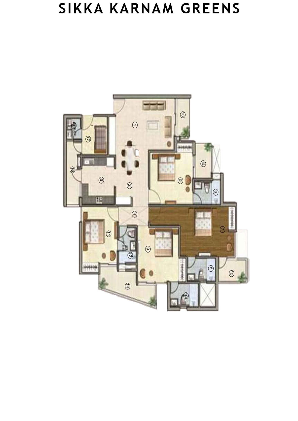 Sikka Karnam greens Dignity  Unit 4 (Type  7) Floor Plan