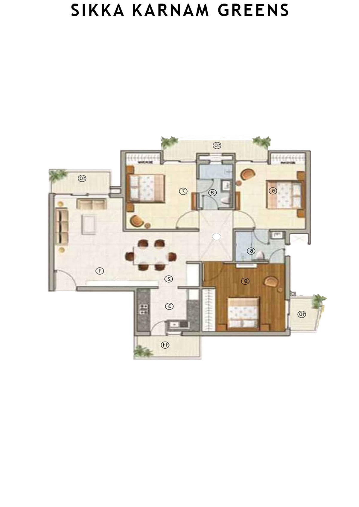 Sikka Karnam greens Glory Unit 6 (Type  5) Floor Plan