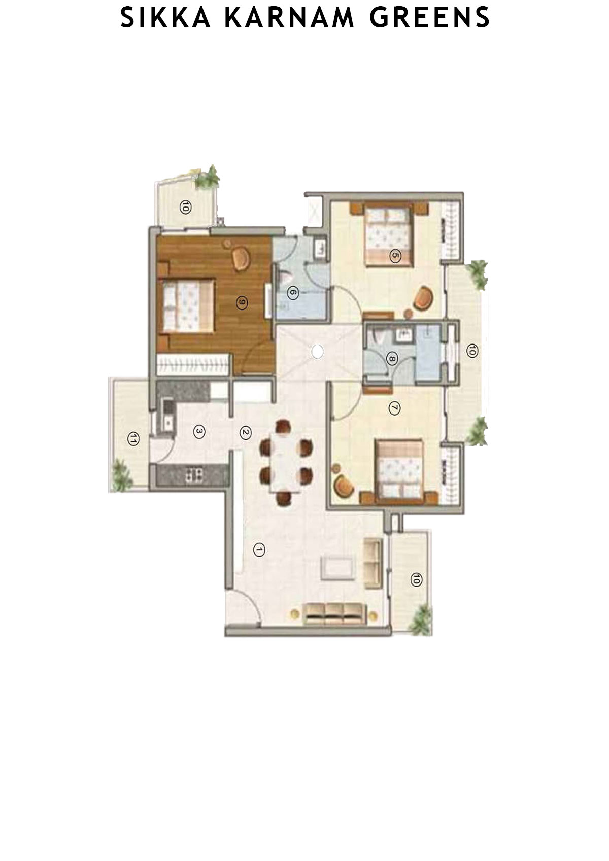 Sikka Karnam greens Laurel  Unit 4 (Type  5) Floor Plan