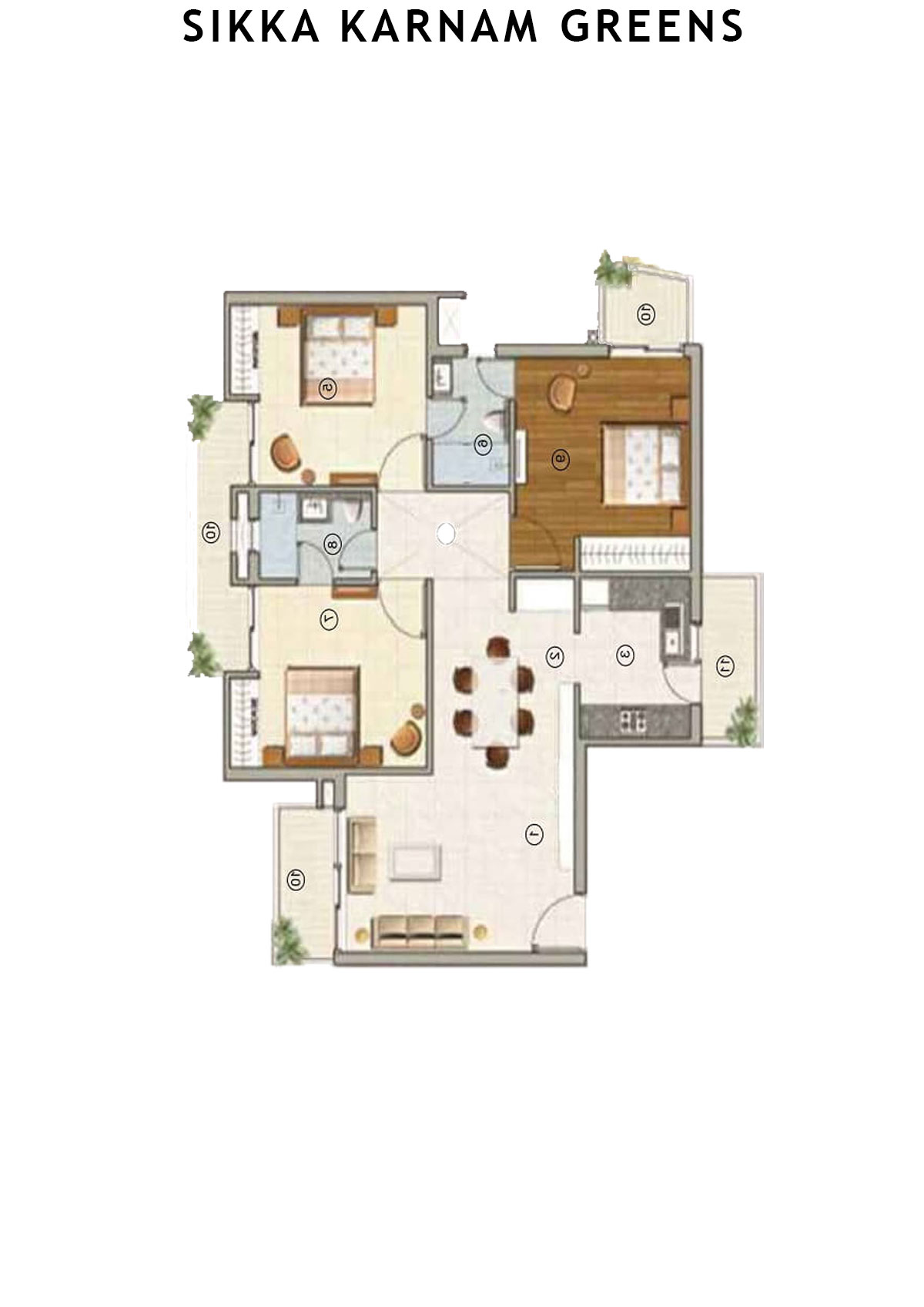 Sikka Karnam greens Splendor  Unit 6 (Type  5) Floor Plan