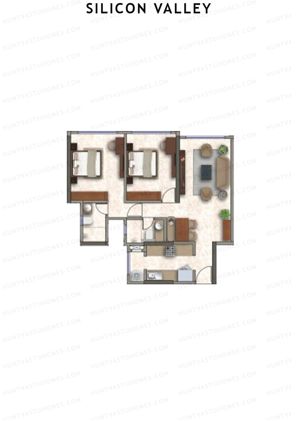 Silicon Valley Tower A Unit 5 Floor Plan