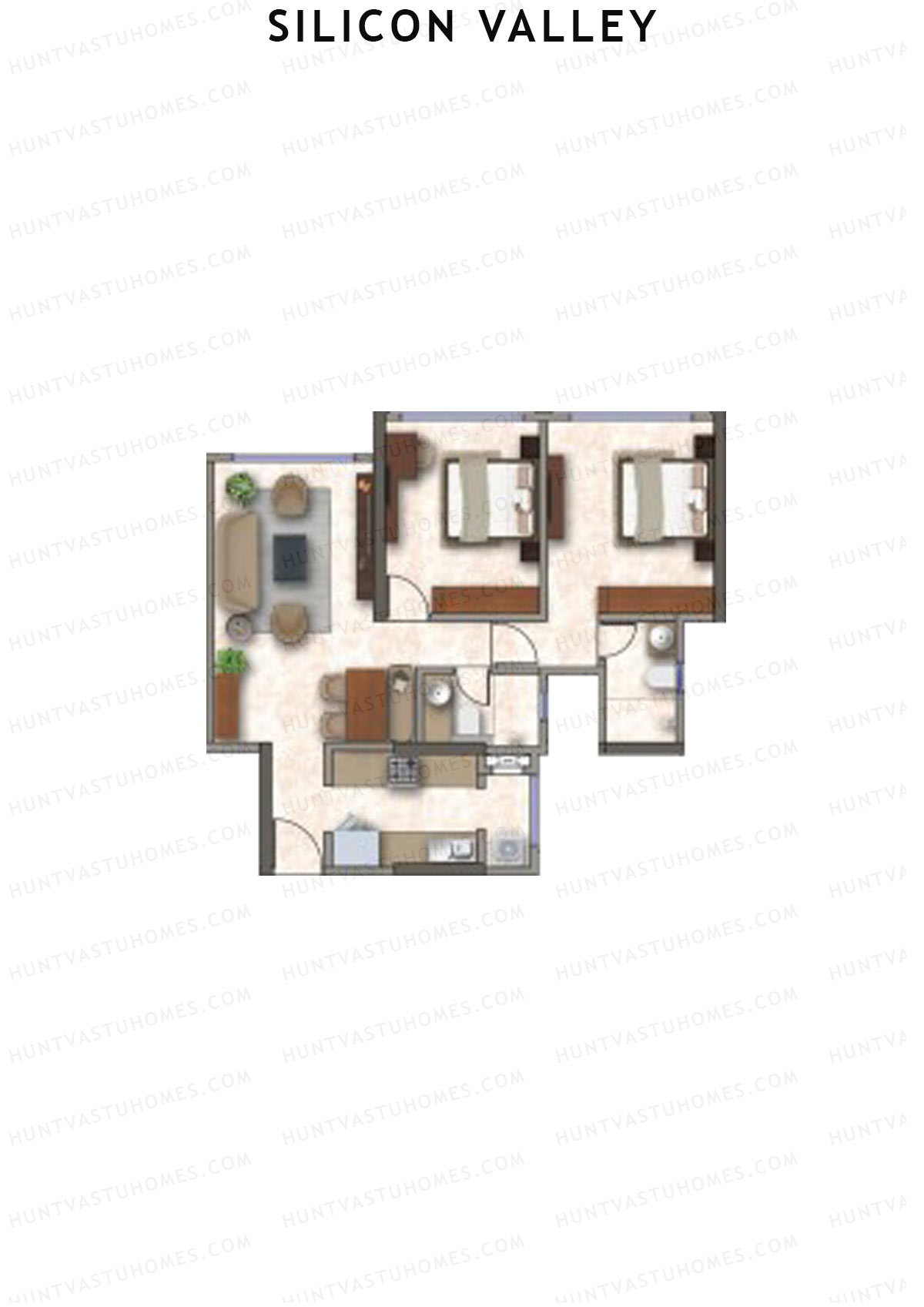 Silicon Valley Tower A Unit 6 Floor Plan