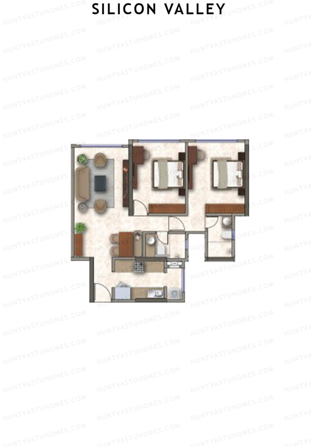 Silicon Valley Tower A Unit 6 Floor Plan