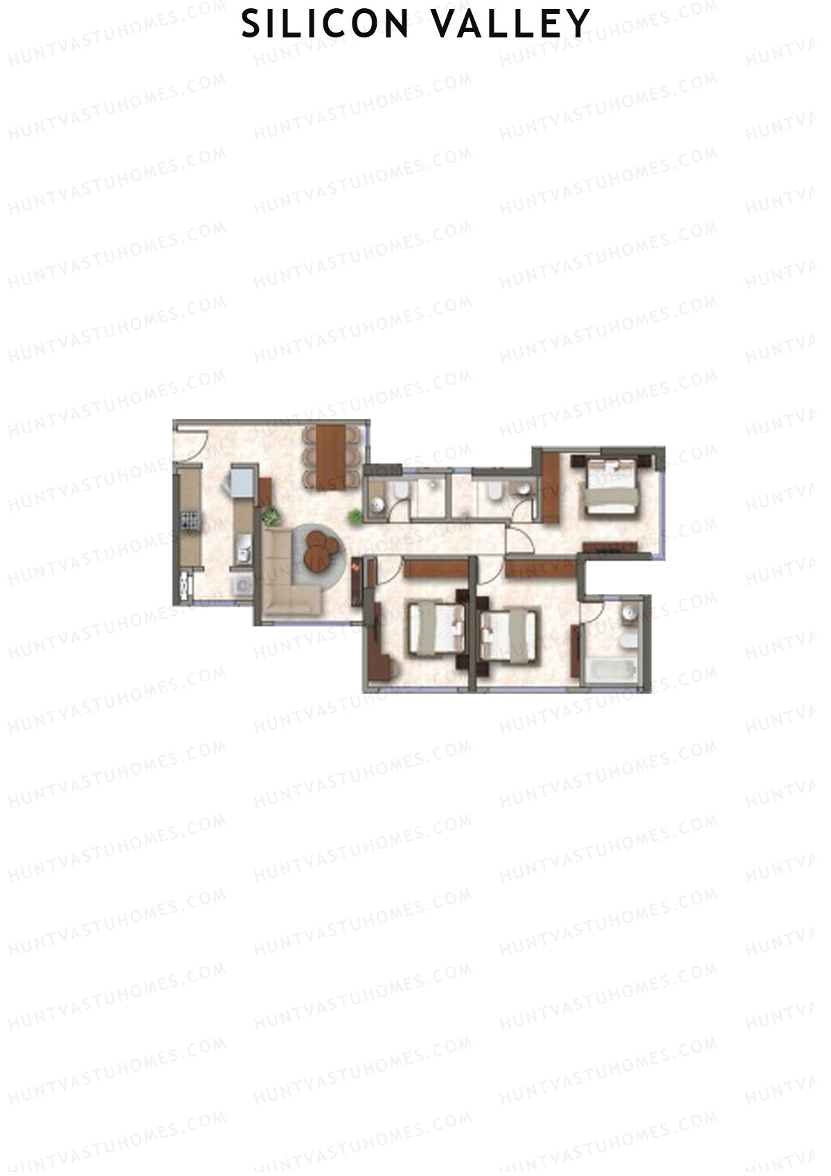 Silicon Valley Tower A Unit 8 Floor Plan