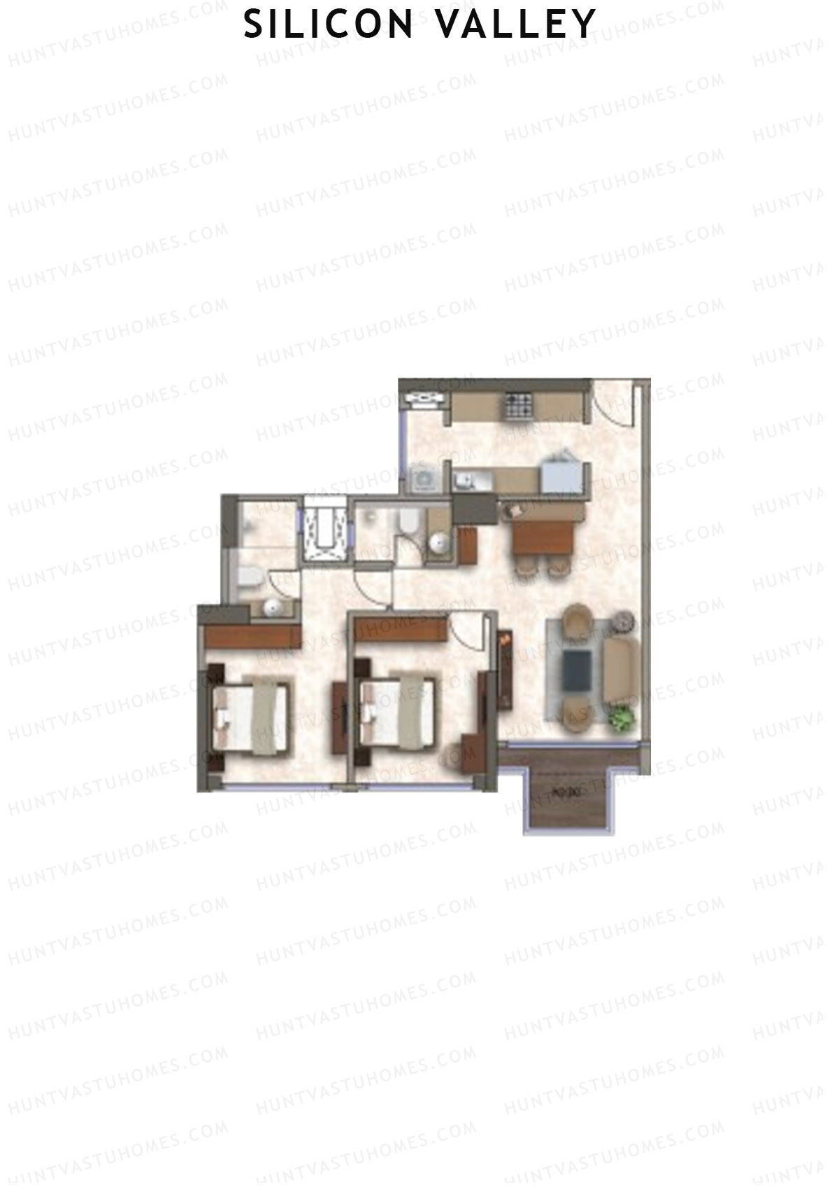 Silicon Valley Tower B Unit 2 Floor Plan