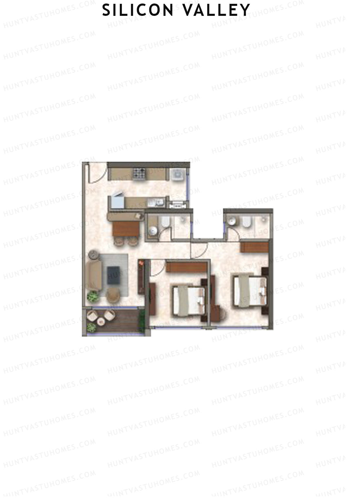 Silicon Valley Tower C Unit 1 Floor Plan