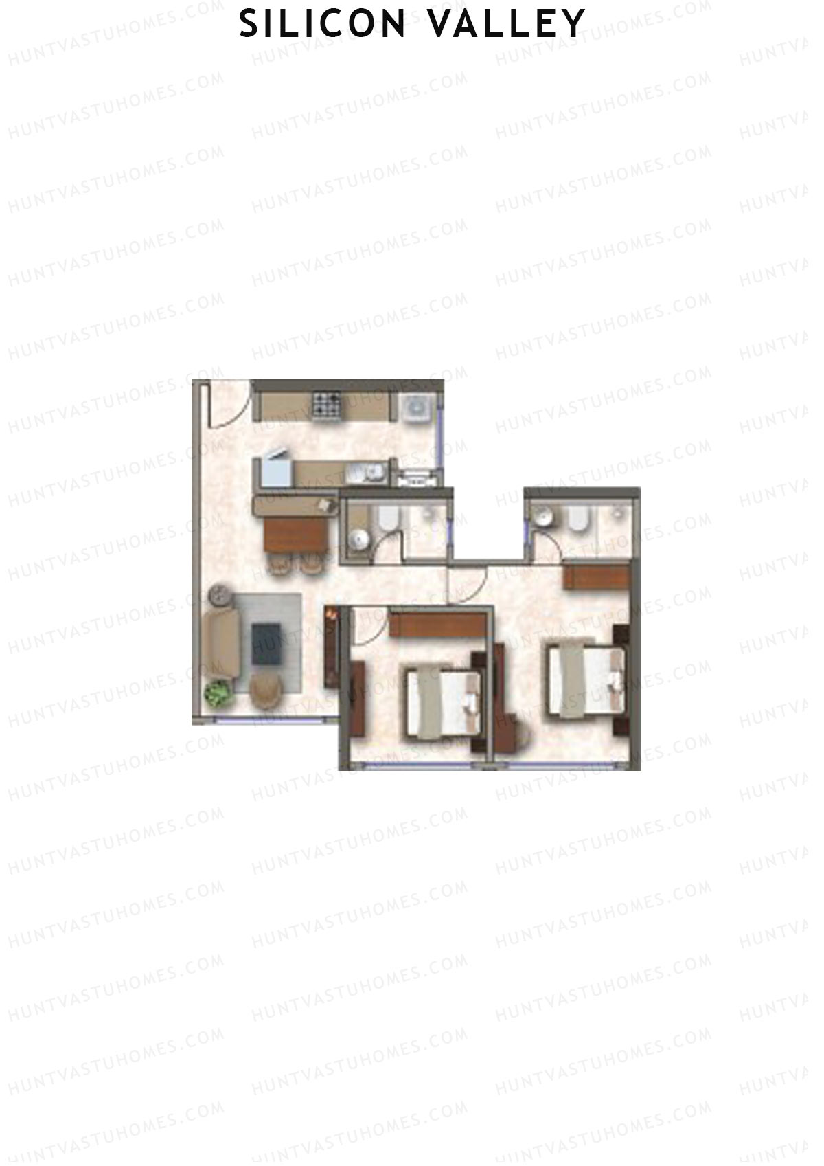 Silicon Valley Tower C Unit 1 Floor Plan
