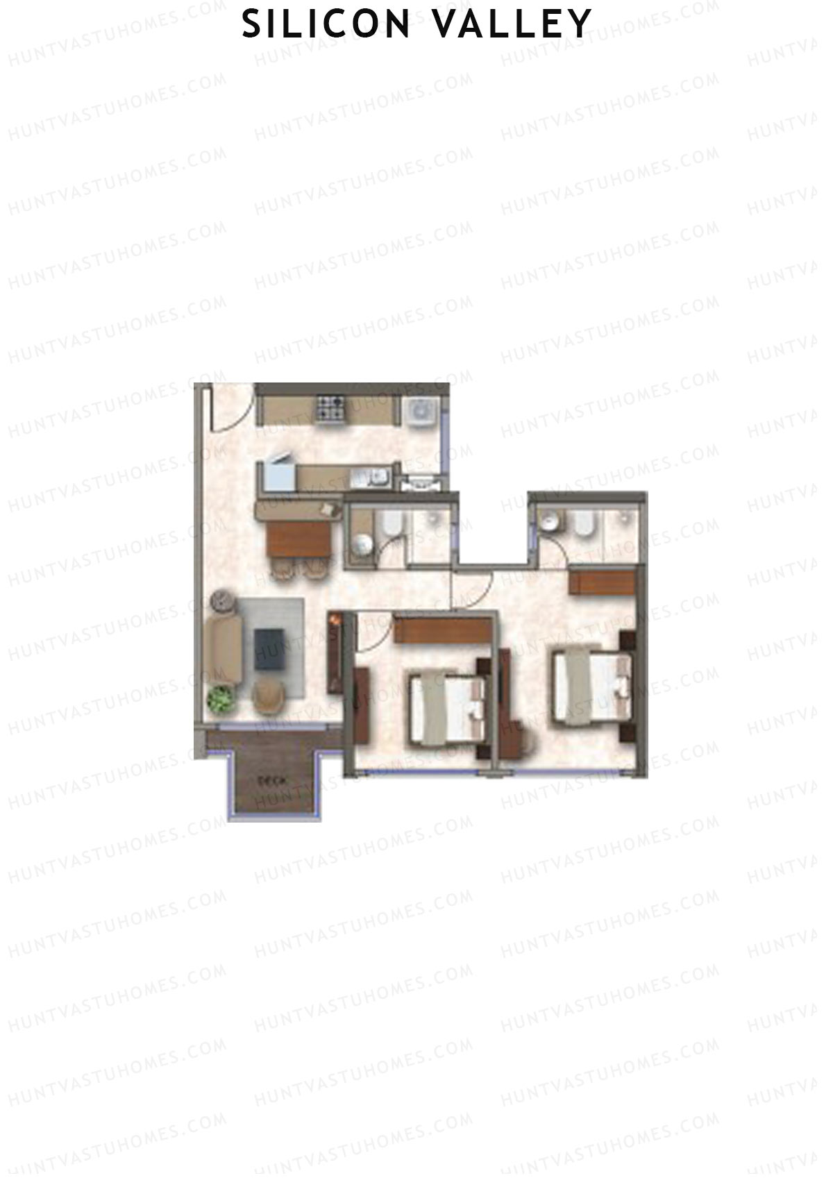 Silicon Valley Tower C Unit 1 Floor Plan