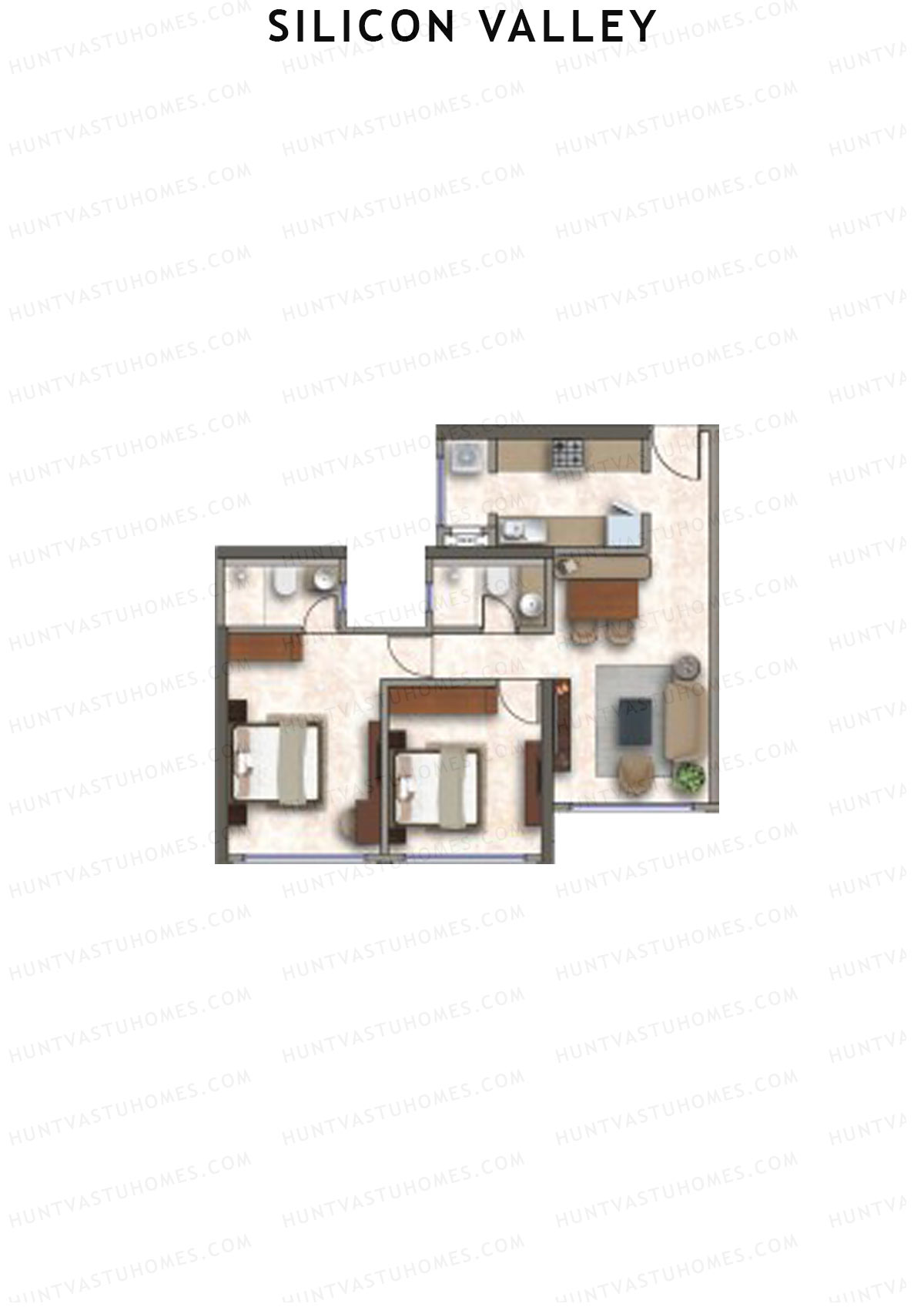 Silicon Valley Tower C Unit 2 Floor Plan