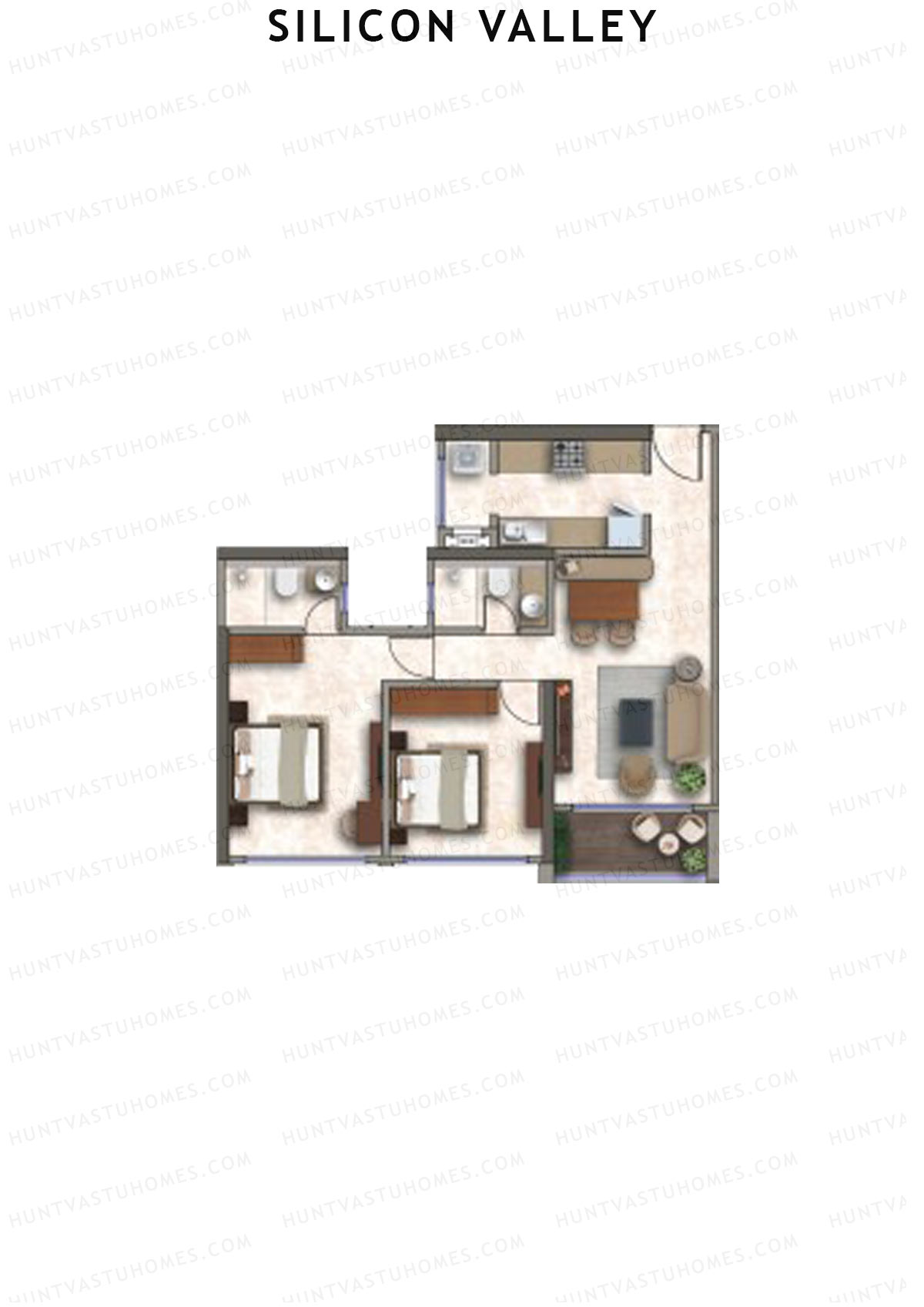 Silicon Valley Tower C Unit 2 Floor Plan