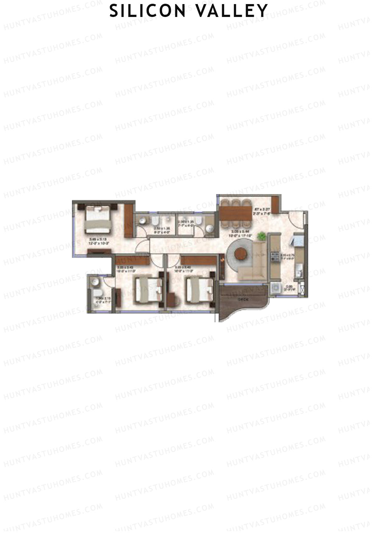 Silicon Valley Tower C Unit 3 Floor Plan