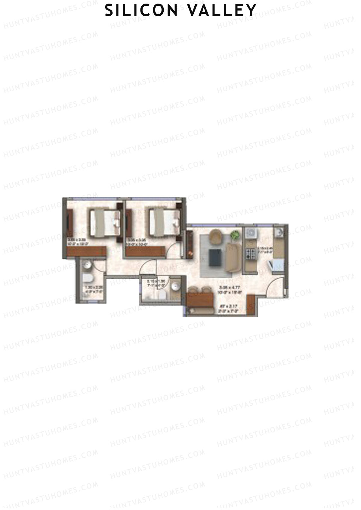 Silicon Valley Tower C Unit 4 Floor Plan