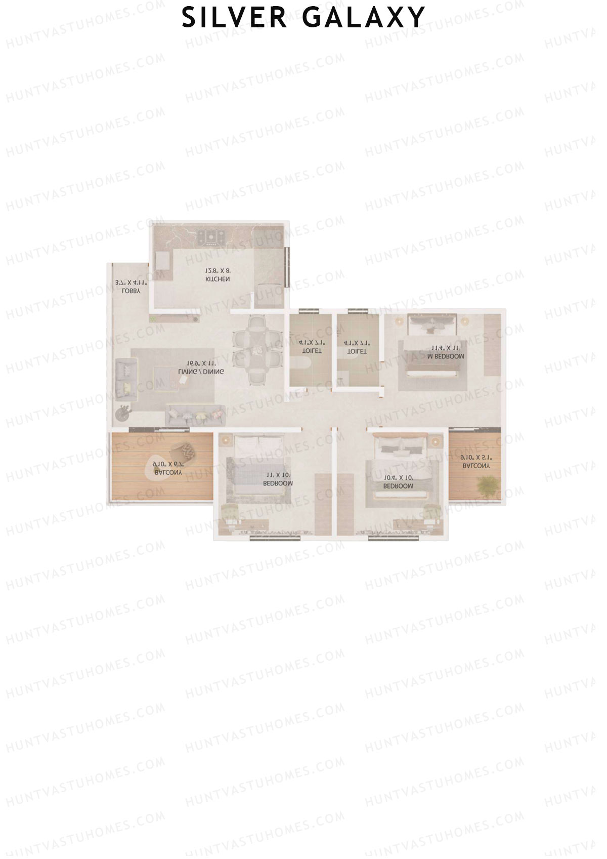 Silver Galaxy Tower C Unit 9 (Type A) Floor Plan