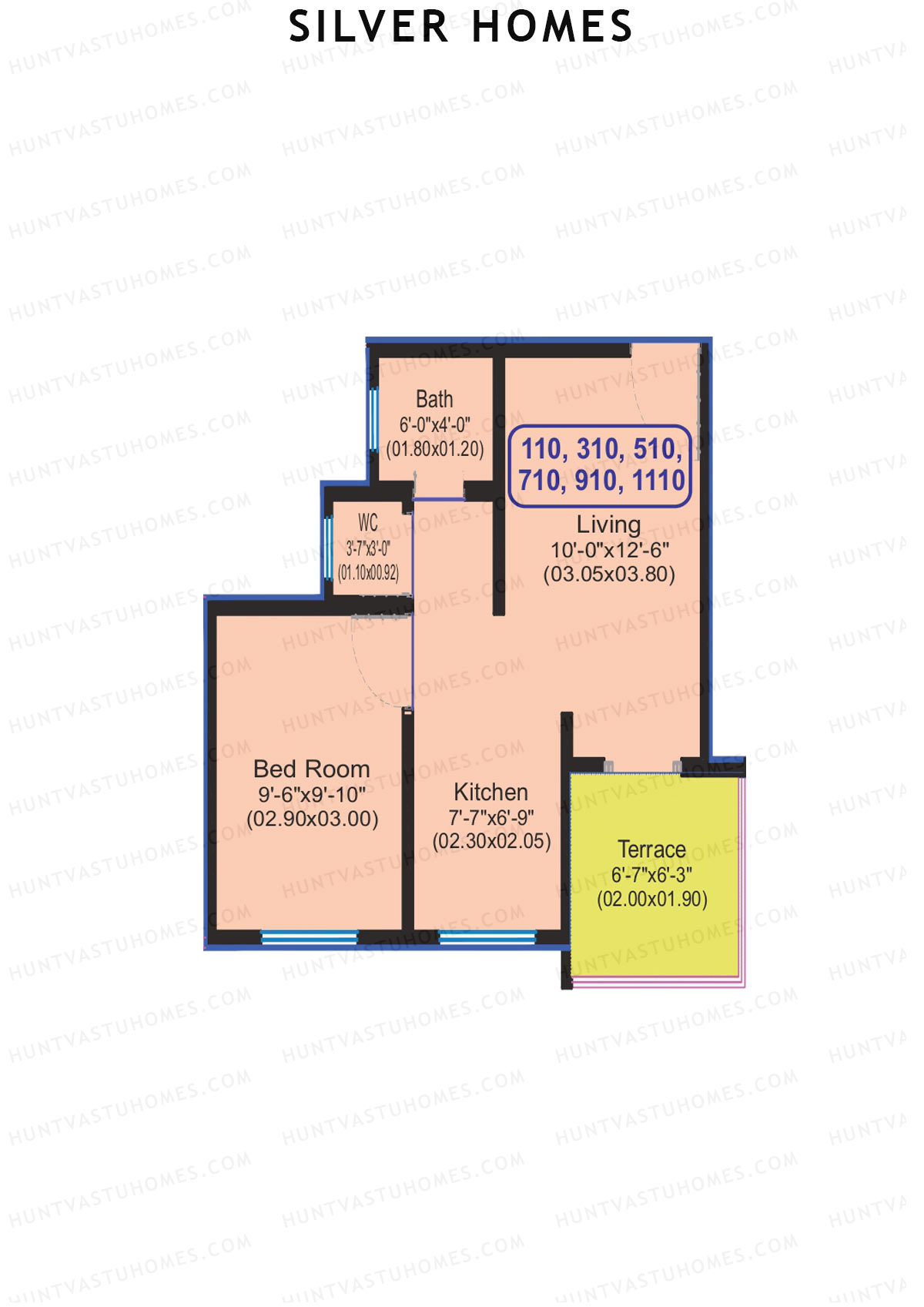 Silver Homes Tower A Unit 10 Floor Plan