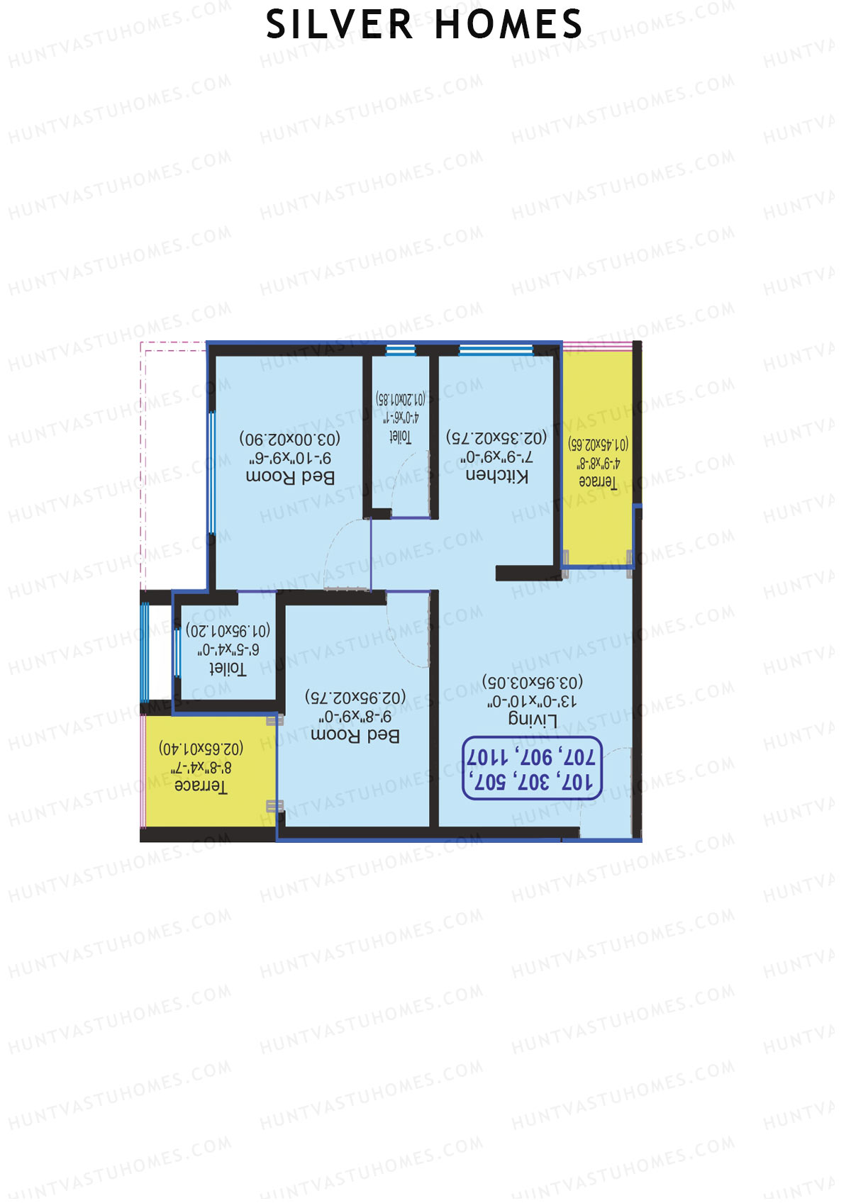 Silver Homes Tower A Unit 1 Floor Plan