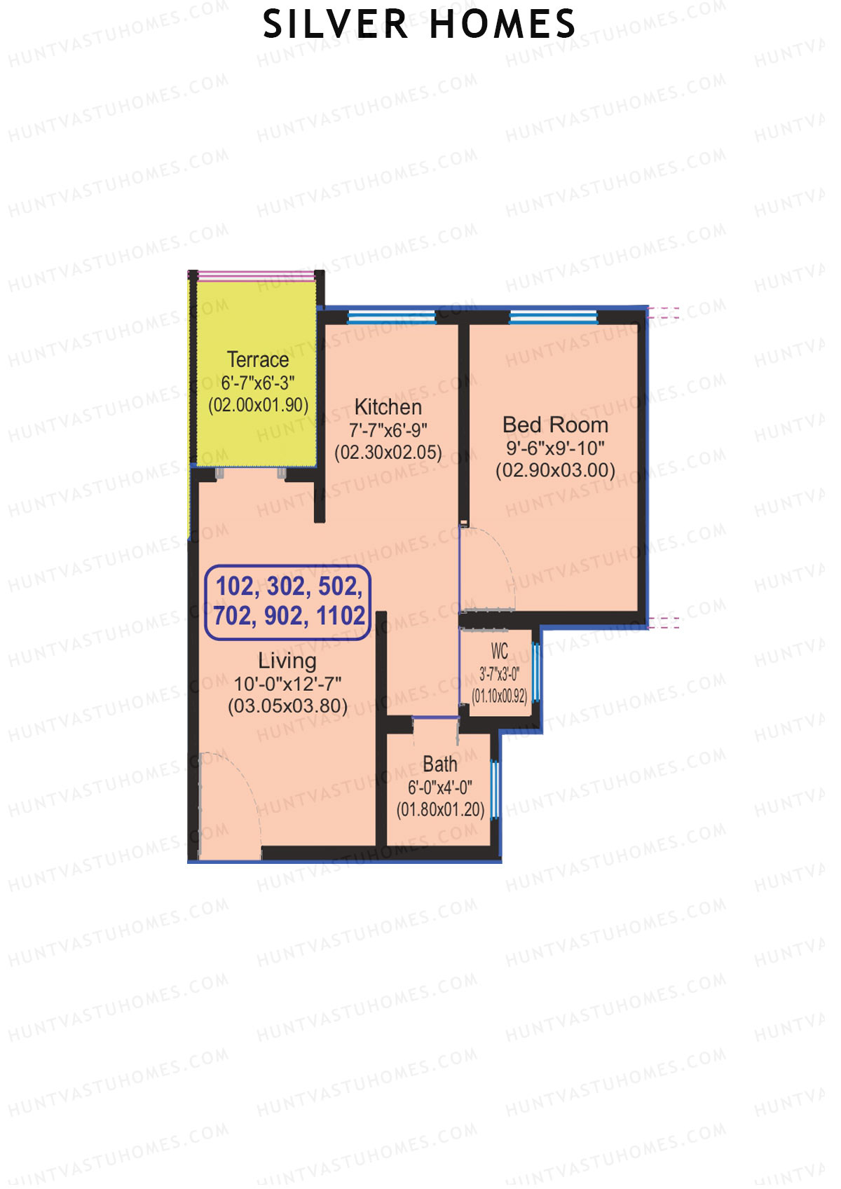 Silver Homes Tower A Unit 2 Floor Plan