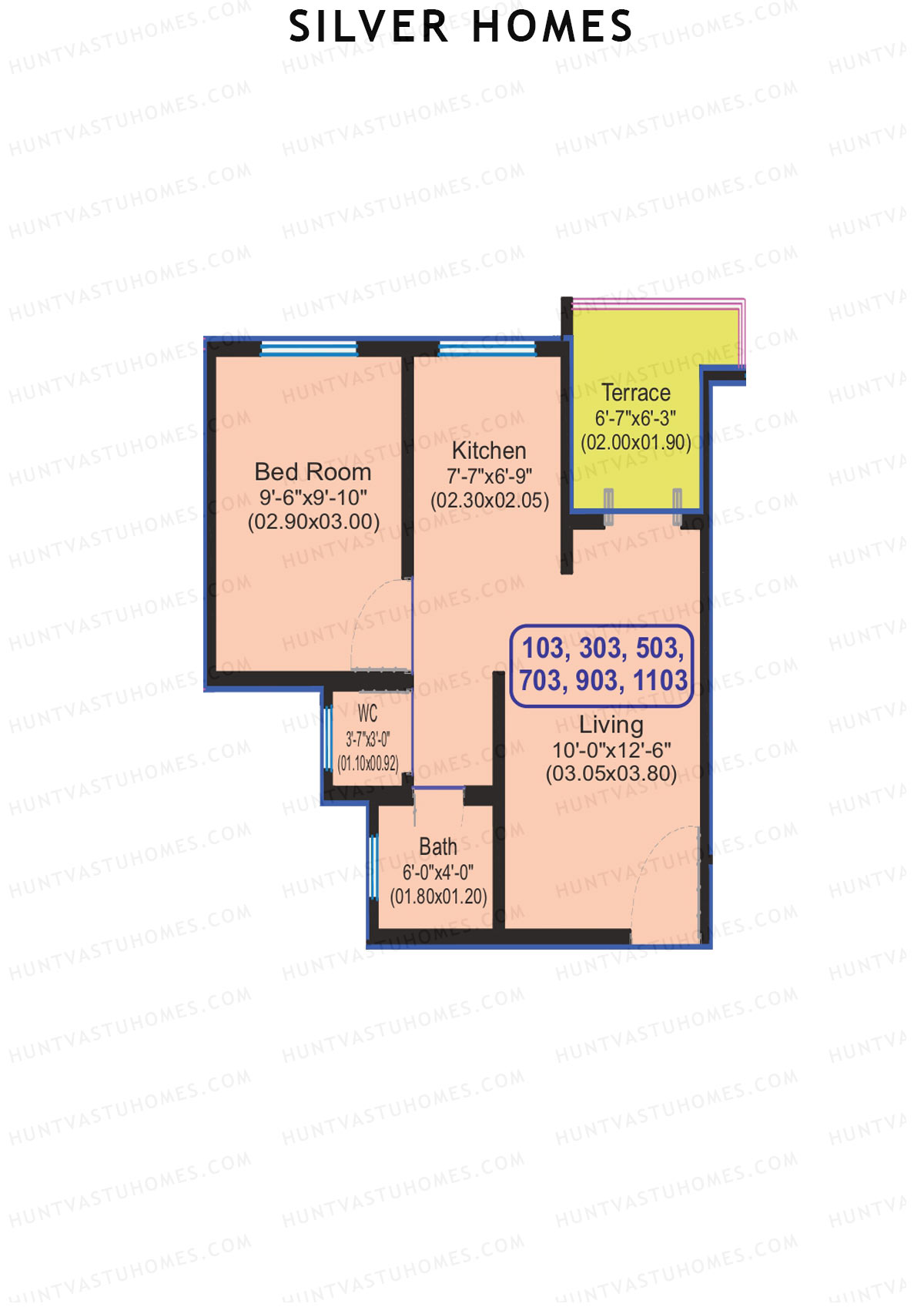 Silver Homes Tower A Unit 3 Floor Plan